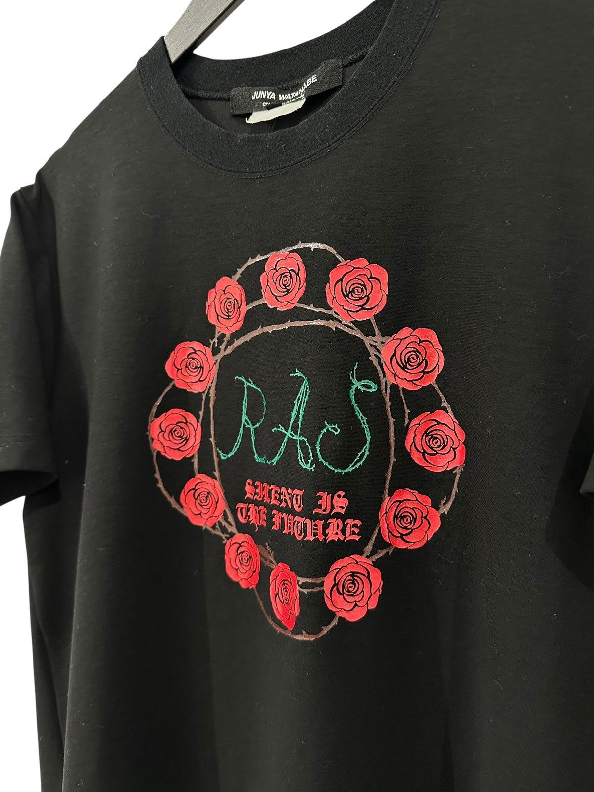Comme des Garcons COMME DES GARCONS T-SHIRT S COTTON Black FLOWER PATTERN Size US S / EU 44-46 / 1 - 2 Thumbnail
