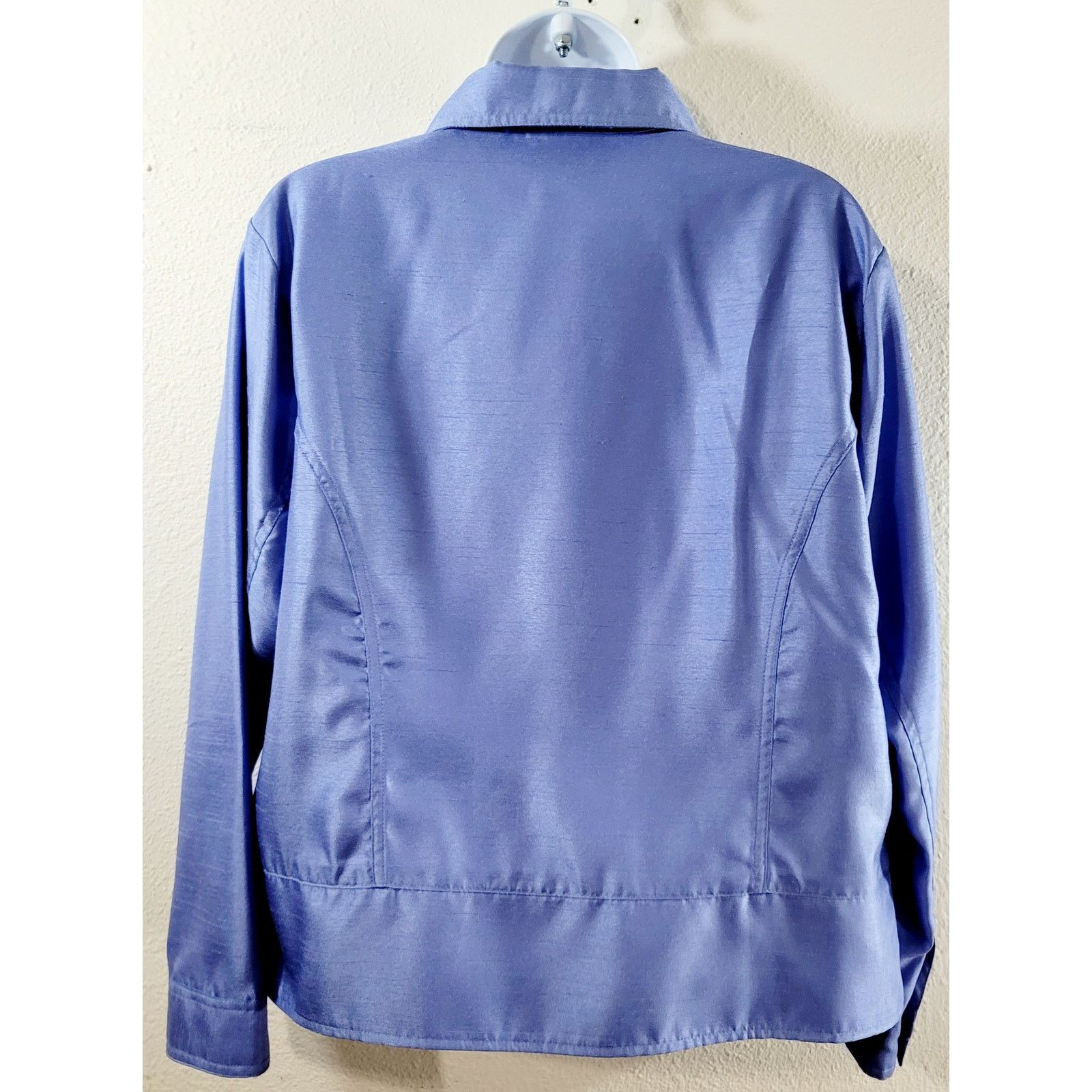 Other Draper's & Damon's Periwinkle Blue Purple Full Zip Blazer PL Size L / US 10 / IT 46 - 2 Thumbnail