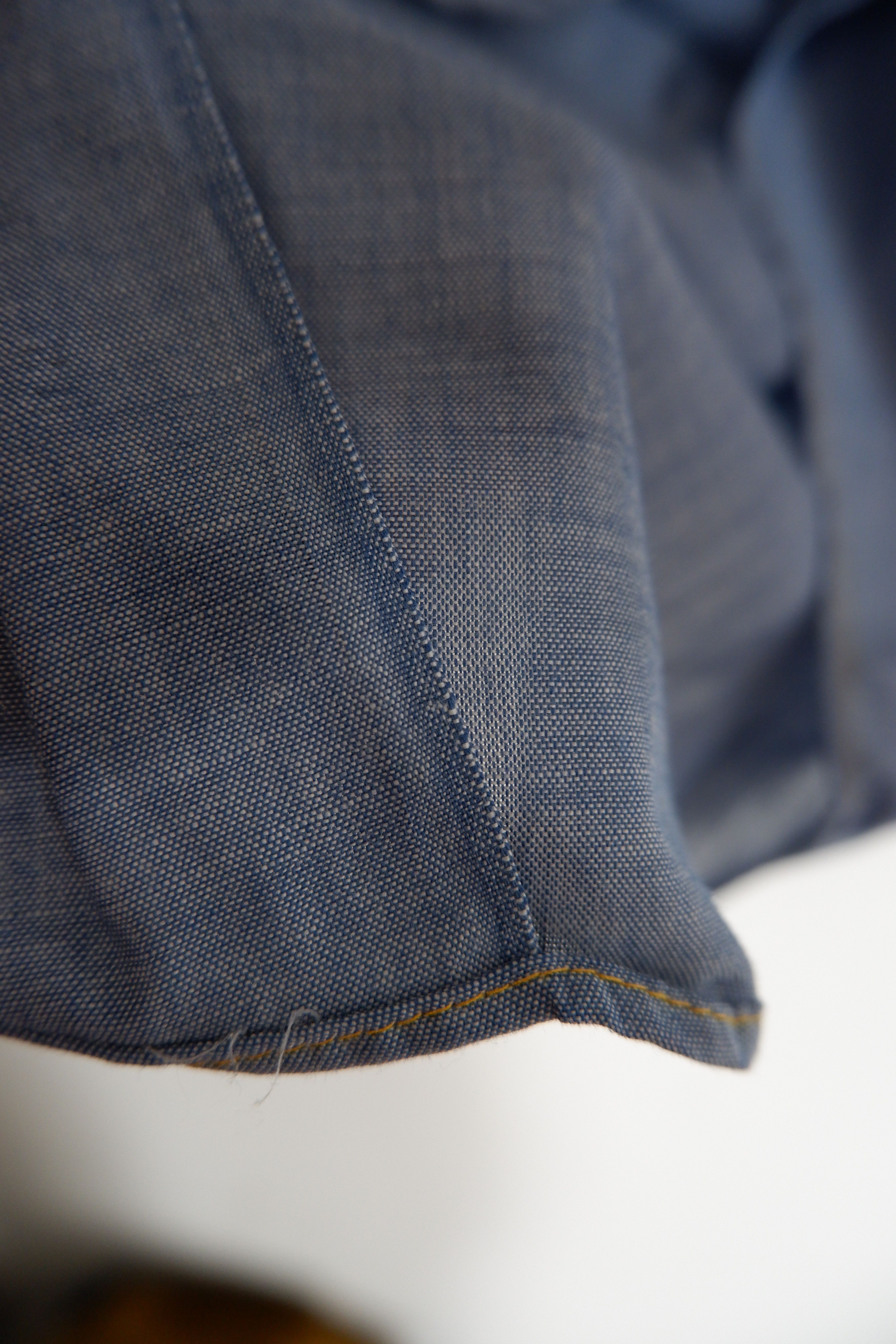 Levi's Vintage Clothing Vintage 1980 LEVI'S Hand Stitch Embroidered Chambray Shirts Size US S / EU 44-46 / 1 - 6 Thumbnail