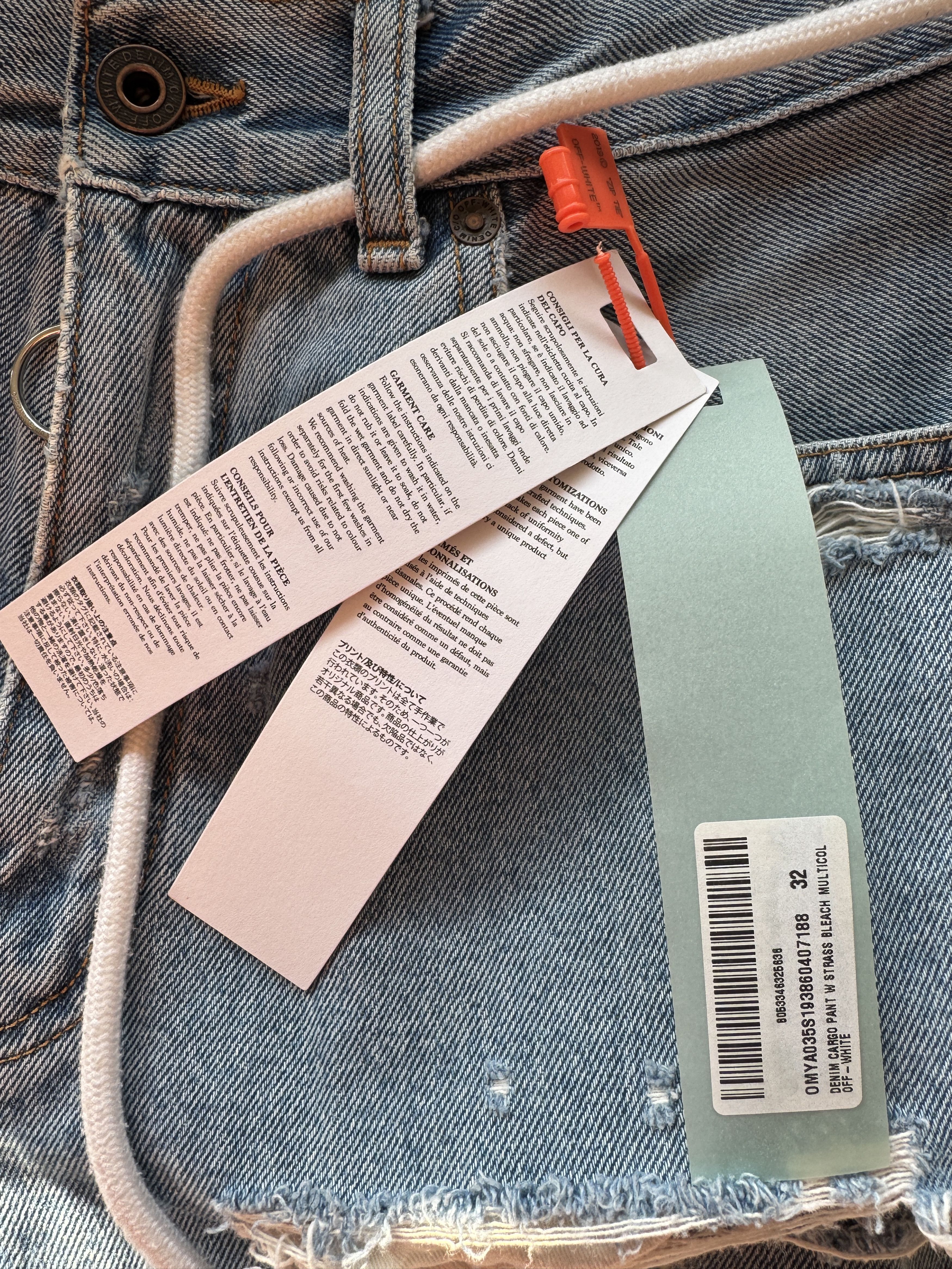 Off-White Rainbow crystal graffiti jeans Size US 32 / EU 48 - 16 Thumbnail