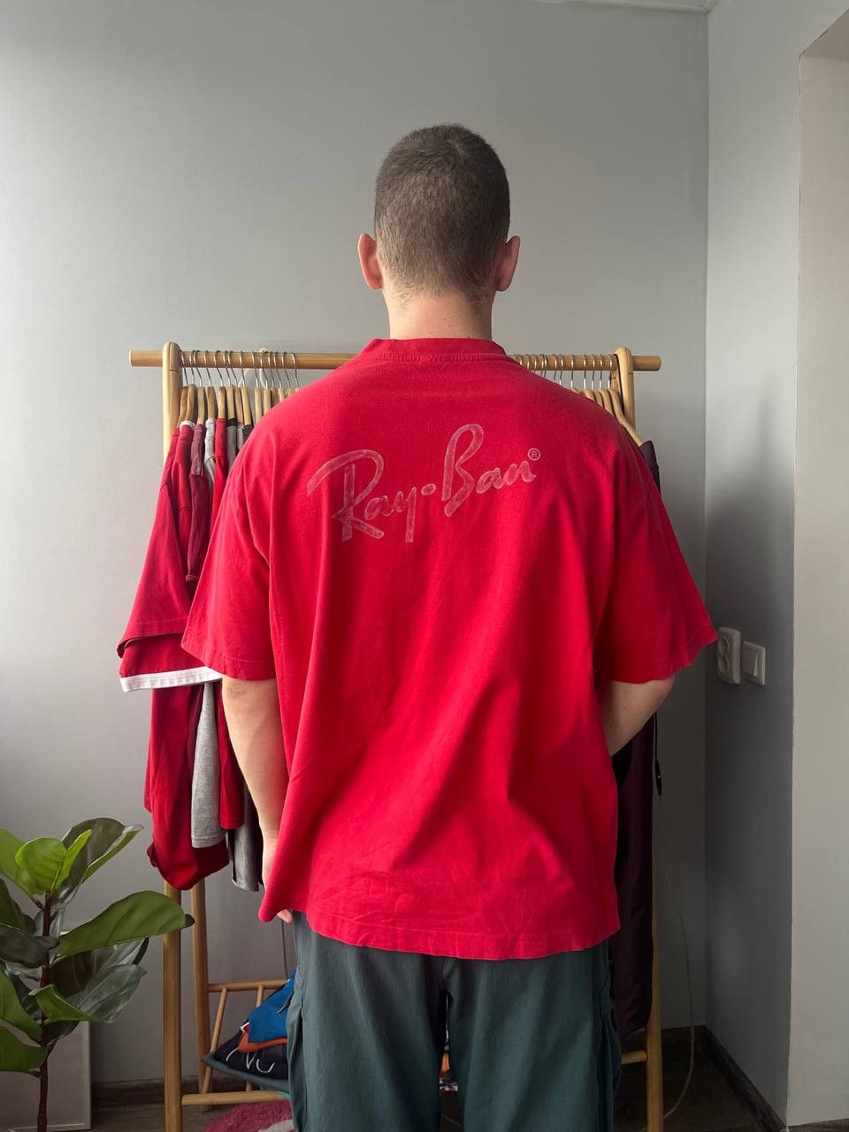 RayBan × Vintage Vintage 90s RAYBAN Retro big logo 90s tee Size US XL / EU 56 / 4 - 1 Thumbnail