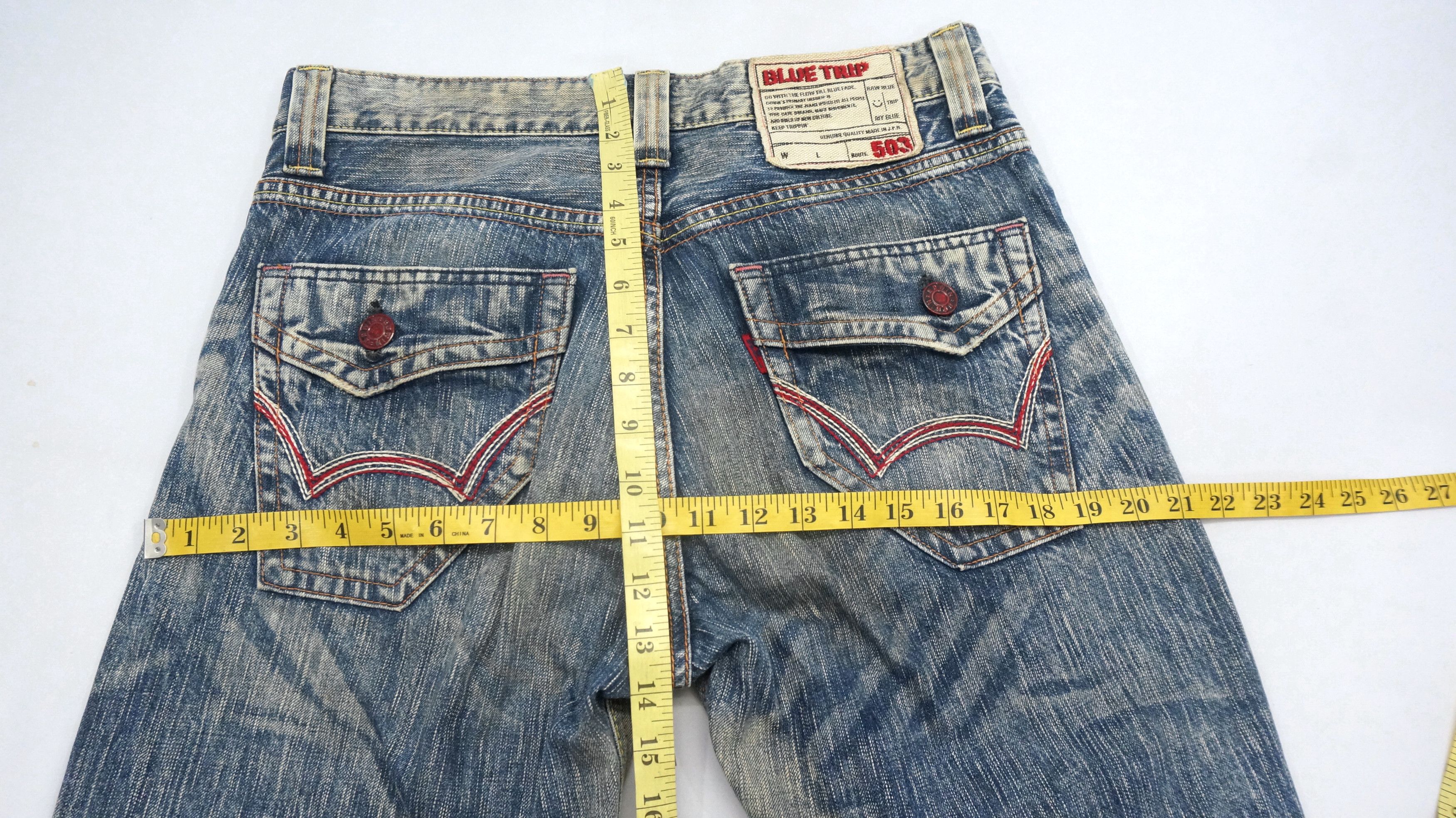 Japanese Brand 🔥EDWIN 503 Japan Rusty Vintage Thrashed Worn out Size US 29 - 13 Thumbnail