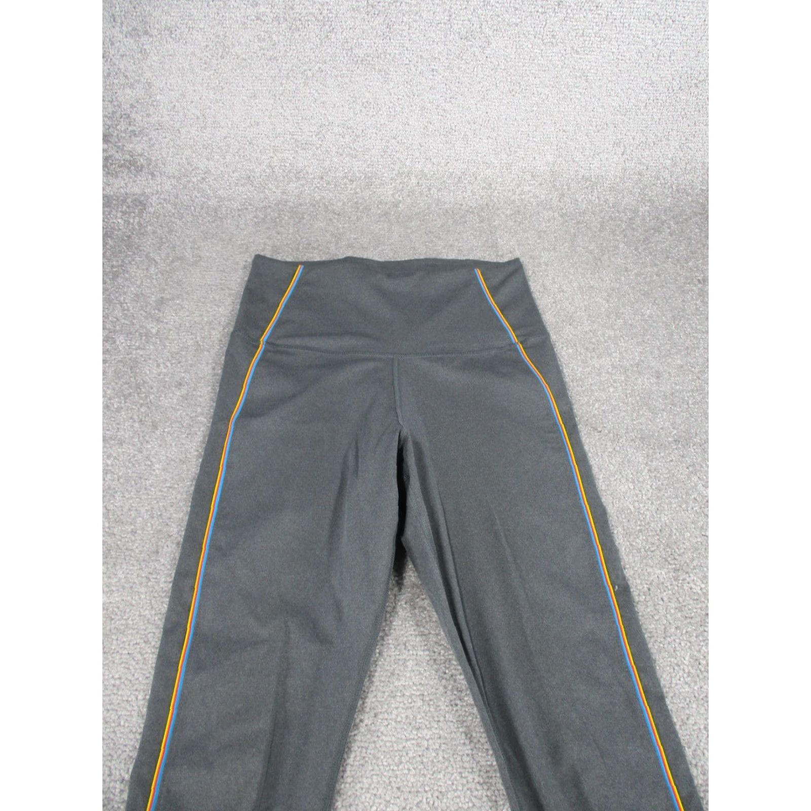 Nike NIKE Leggings Women M Gray Multicolor Side Stripe Compression Gym Activewear Womens Size 32" / US 10 / IT 46 - 2 Thumbnail