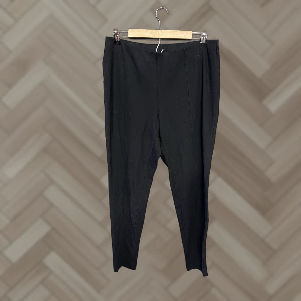 J. Jill J. Jill Black Pull On Stretch Fit Pants Cropped XL Tall Womens Size XL Tall Cropped Stretch Black Pants Size 40" / US 18 - 1 Thumbnail