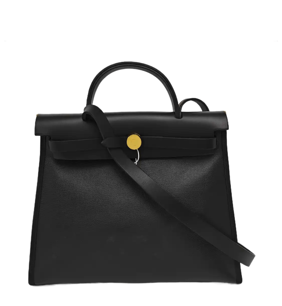 Hermes Hermes Herbag 31 black coated canvas shoulder bag gold hardware Z sub-pocket Size ONE SIZE - 1 Thumbnail