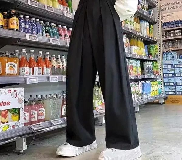 Vintage Misaki x Ahata Baggy Loose Wide Leg Black Pants Trousers Size US 33 - 7 Thumbnail