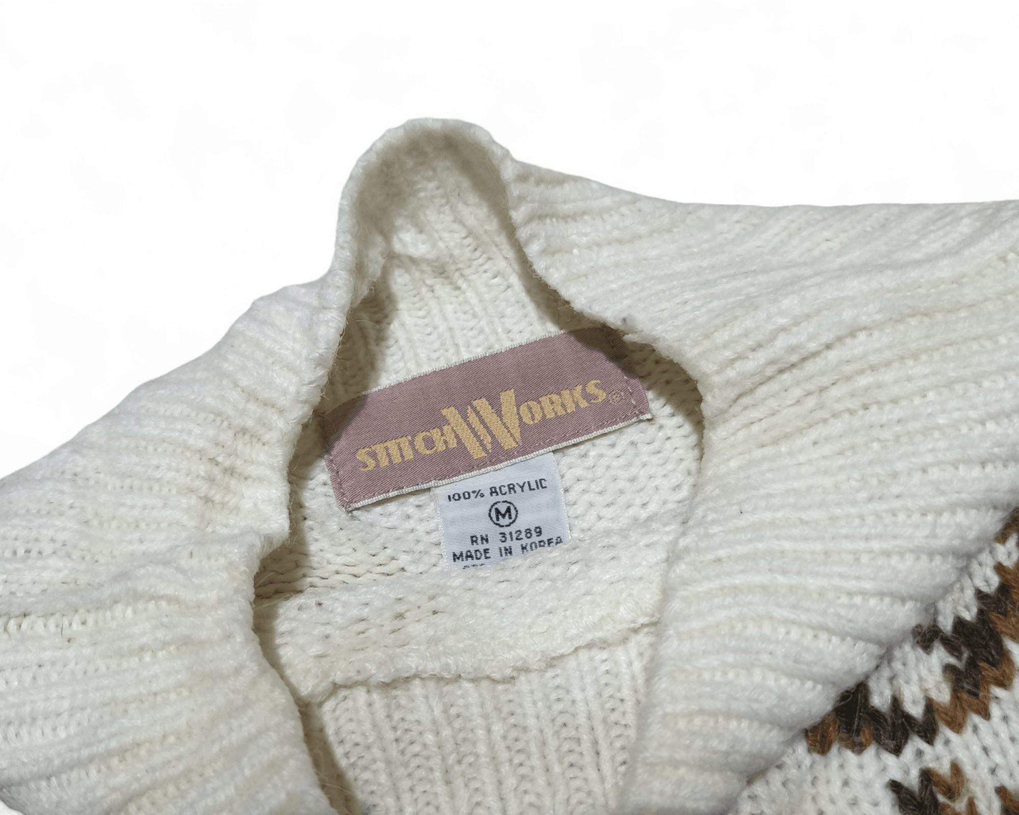 Other Vintage STITCH WORKS Beautiful Floral Motifs Knit Sweater Size M / US 6-8 / IT 42-44 - 7 Thumbnail