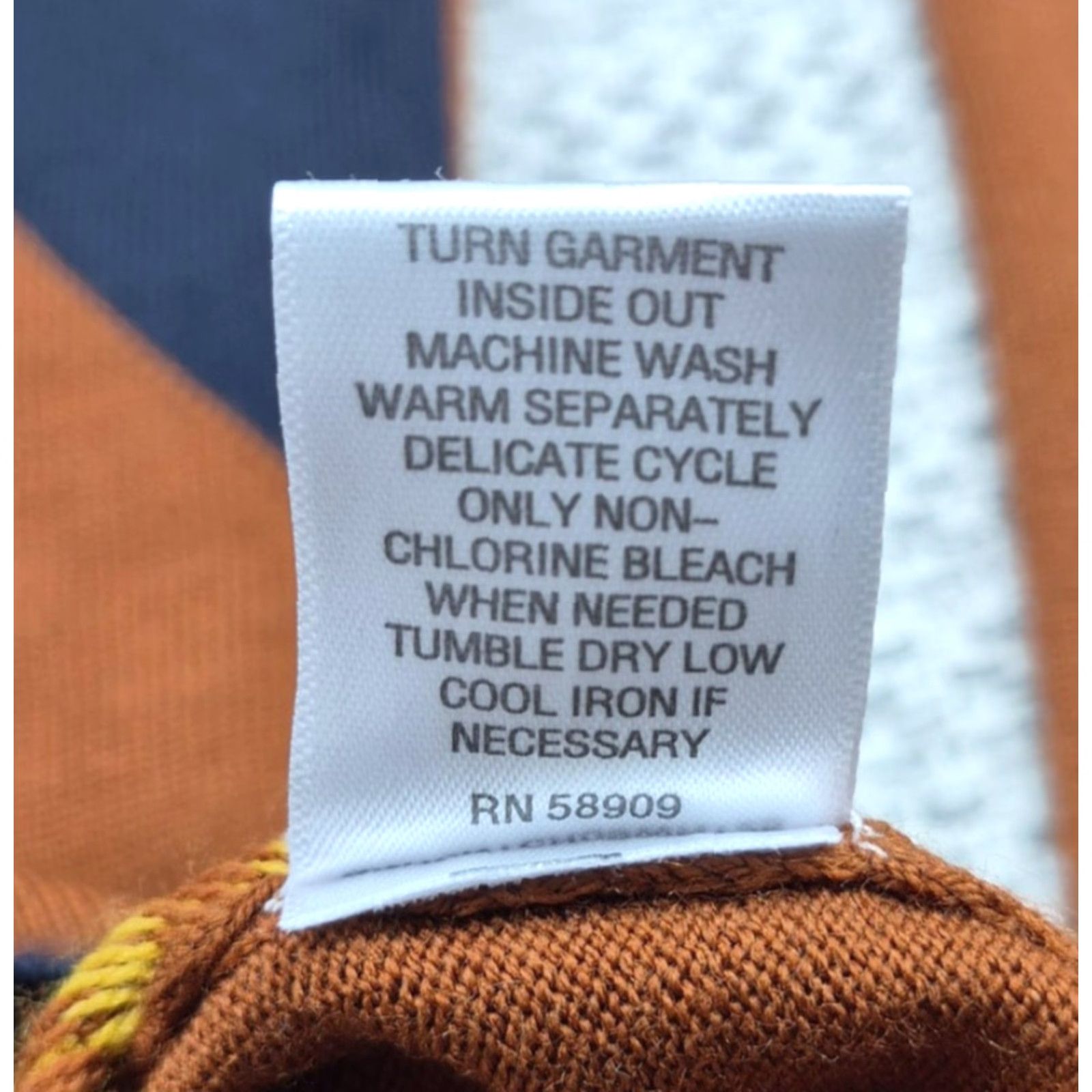 Murano Murano Mens Large Pullover Sweater V-Neck Argyle/Diamond Knit Acrylic Brown Navy Multicolor 90s Retro Size US L / EU 52-54 / 3 - 7 Thumbnail