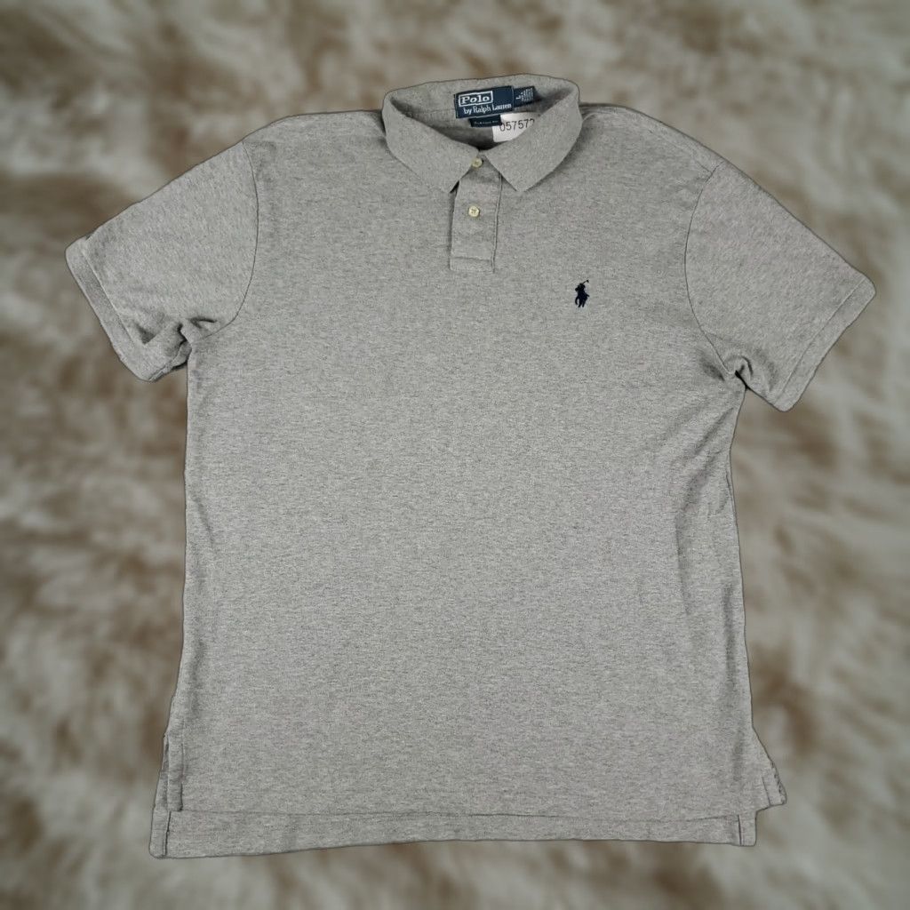 Ralph Lauren Ralph Lauren Polo Shirt Mens Large Gray Casual Short Sleeve Modern Preppy Size US L / EU 52-54 / 3 - 1 Thumbnail