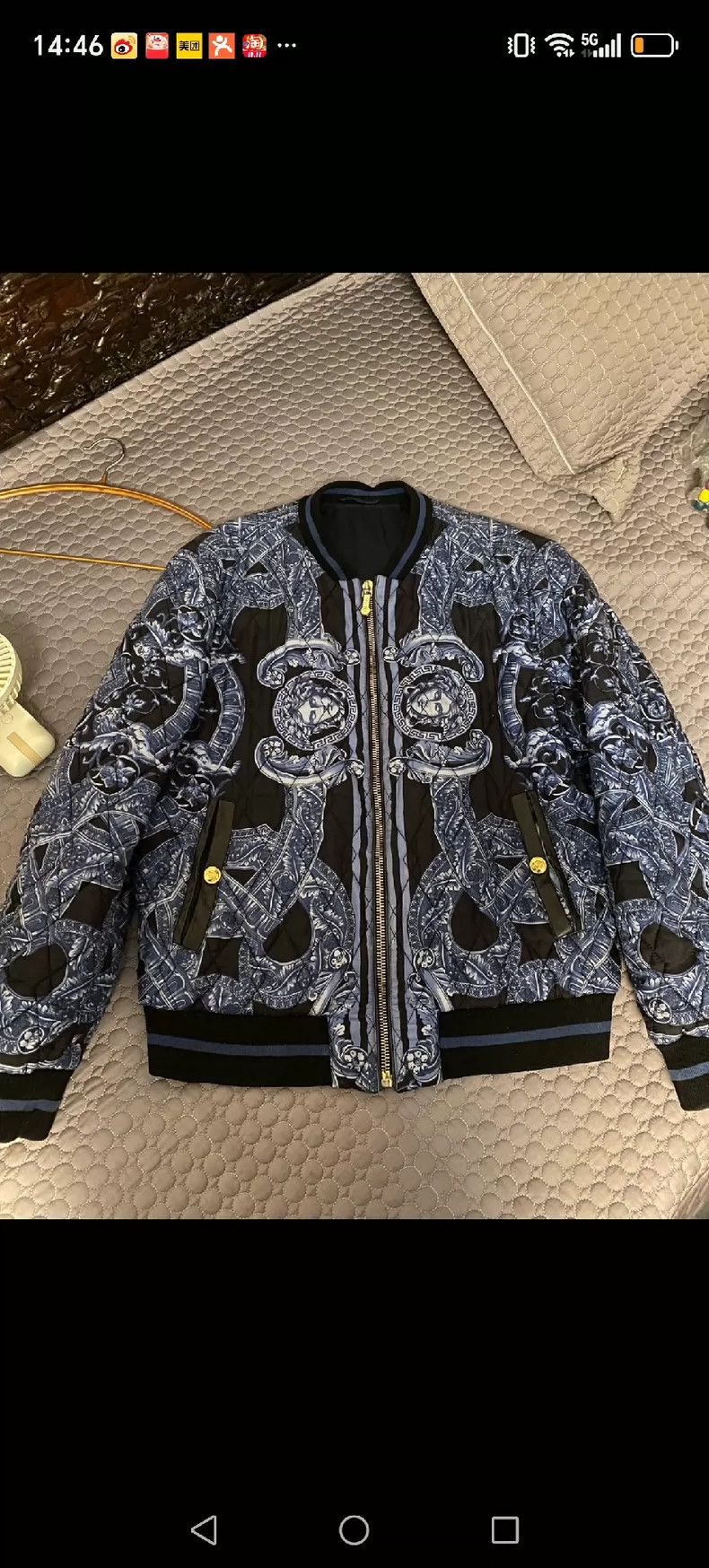 Other Versace Mulberry silk and cotton jacket Size US L / EU 52-54 / 3 - 1 Thumbnail