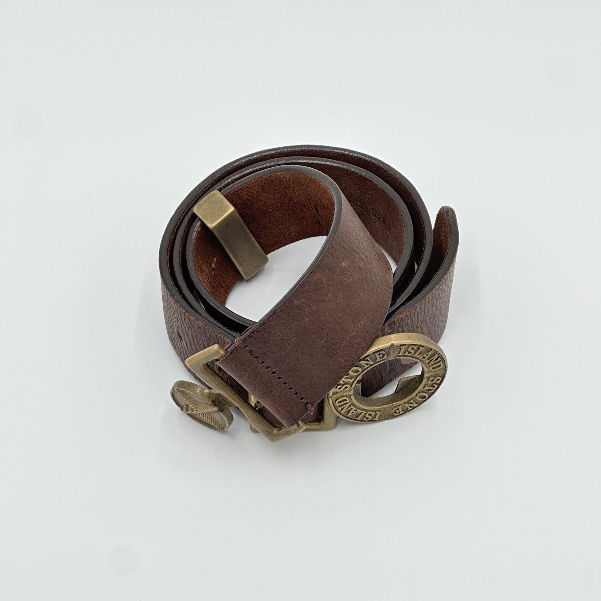 Stone Island Stone Island Vintage Leather Belt Size 32 - 2 Thumbnail