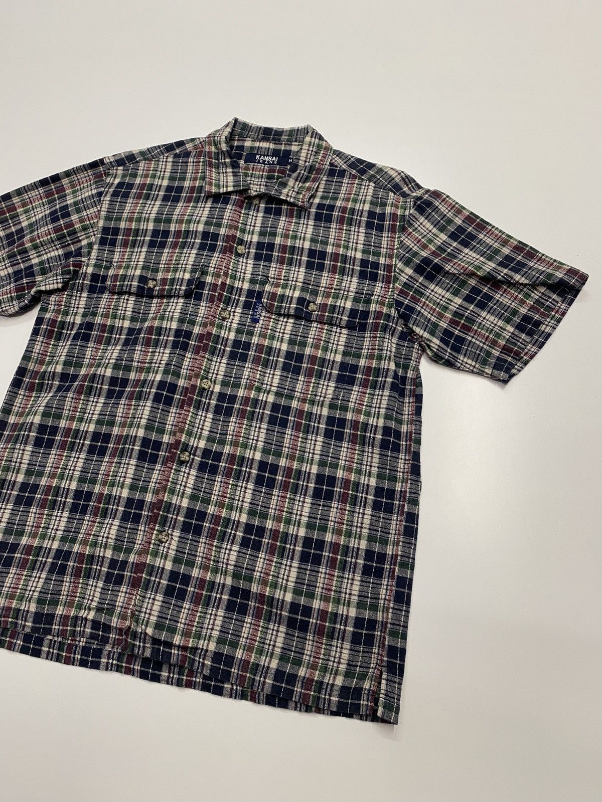 Japanese Brand Vintage Kansai Jeans Plaid Shirt Button Up Size US M / EU 48-50 / 2 - 3 Thumbnail