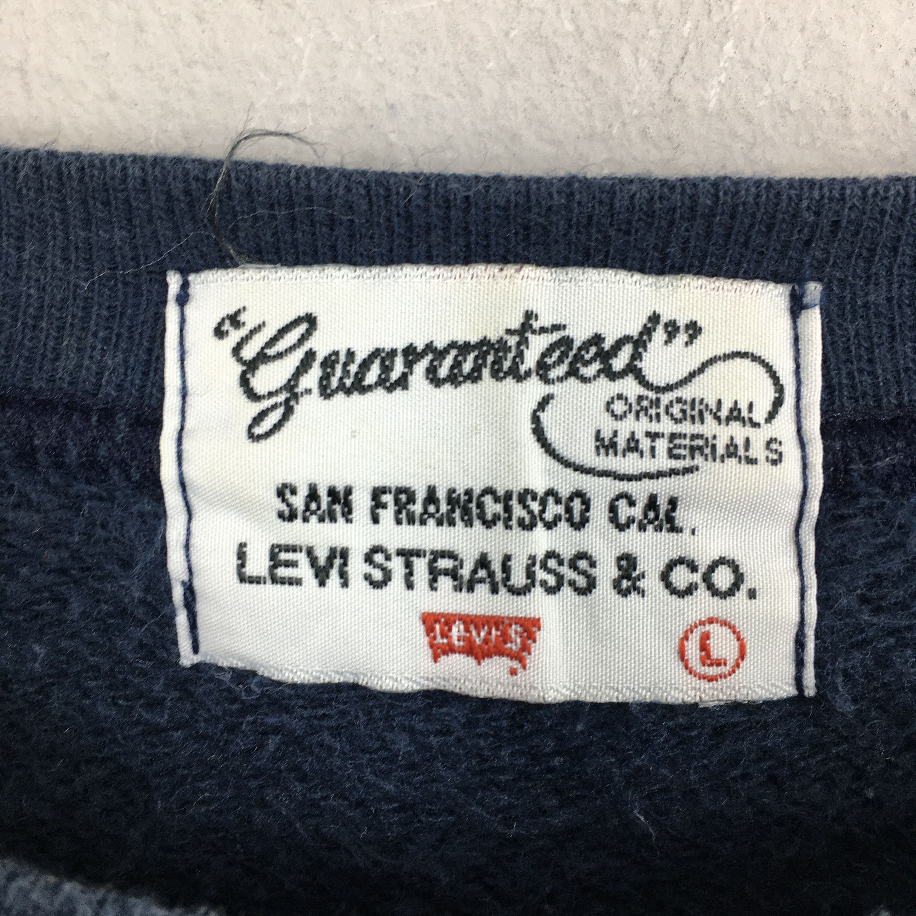 Levi's Vintage 1990's Levis Strauss Blue Sweatshirt Large Size US L / EU 52-54 / 3 - 4 Thumbnail