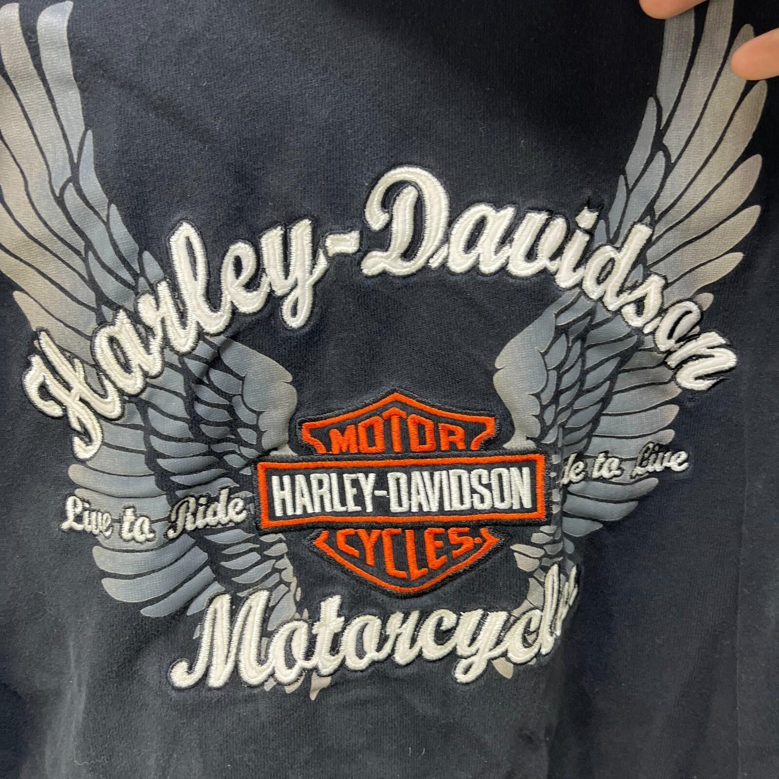 Harley Davidson Vintage Y2K Harley Davidson Wings Zip Hoodie Womens 1W 1X Size XXL / US 16-18 / IT 52-54 - 5 Thumbnail