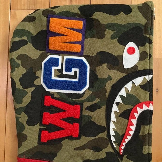 Bape BAPE Crazy Face Tiger Shark full zip Hoodie a bathing ape Size US L / EU 52-54 / 3 - 5 Thumbnail