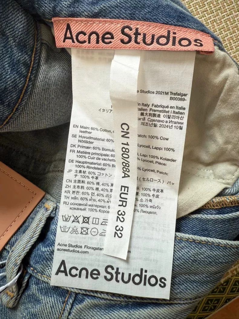 Acne Studios Acne Studios Blue painted wide-leg jeans Size US 32 / EU 48 - 4 Thumbnail