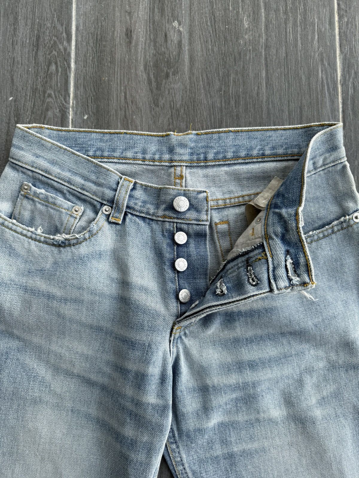 Helmut Lang Vintage 1998 HELMUT LANG "Broken Denim" Size US 28 / EU 44 - 7 Thumbnail
