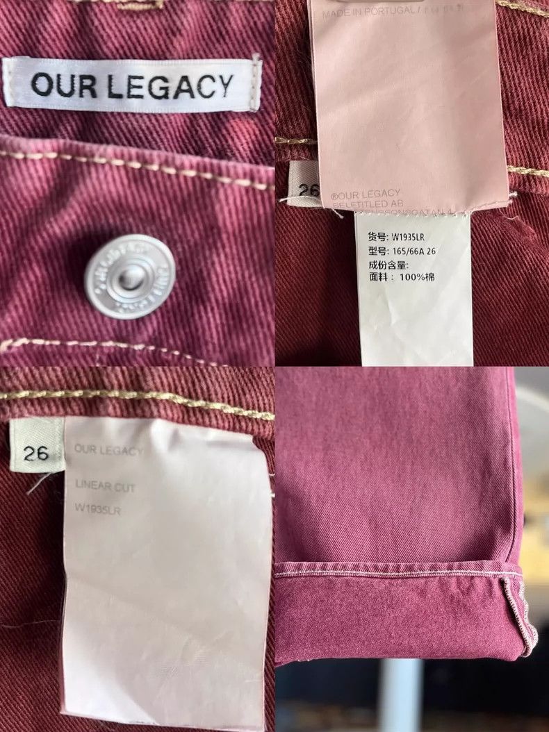 Our Legacy our legacyRed salmon-coloured jeans, high-waisted wide-leg Size US 26 / EU 42 - 7 Thumbnail