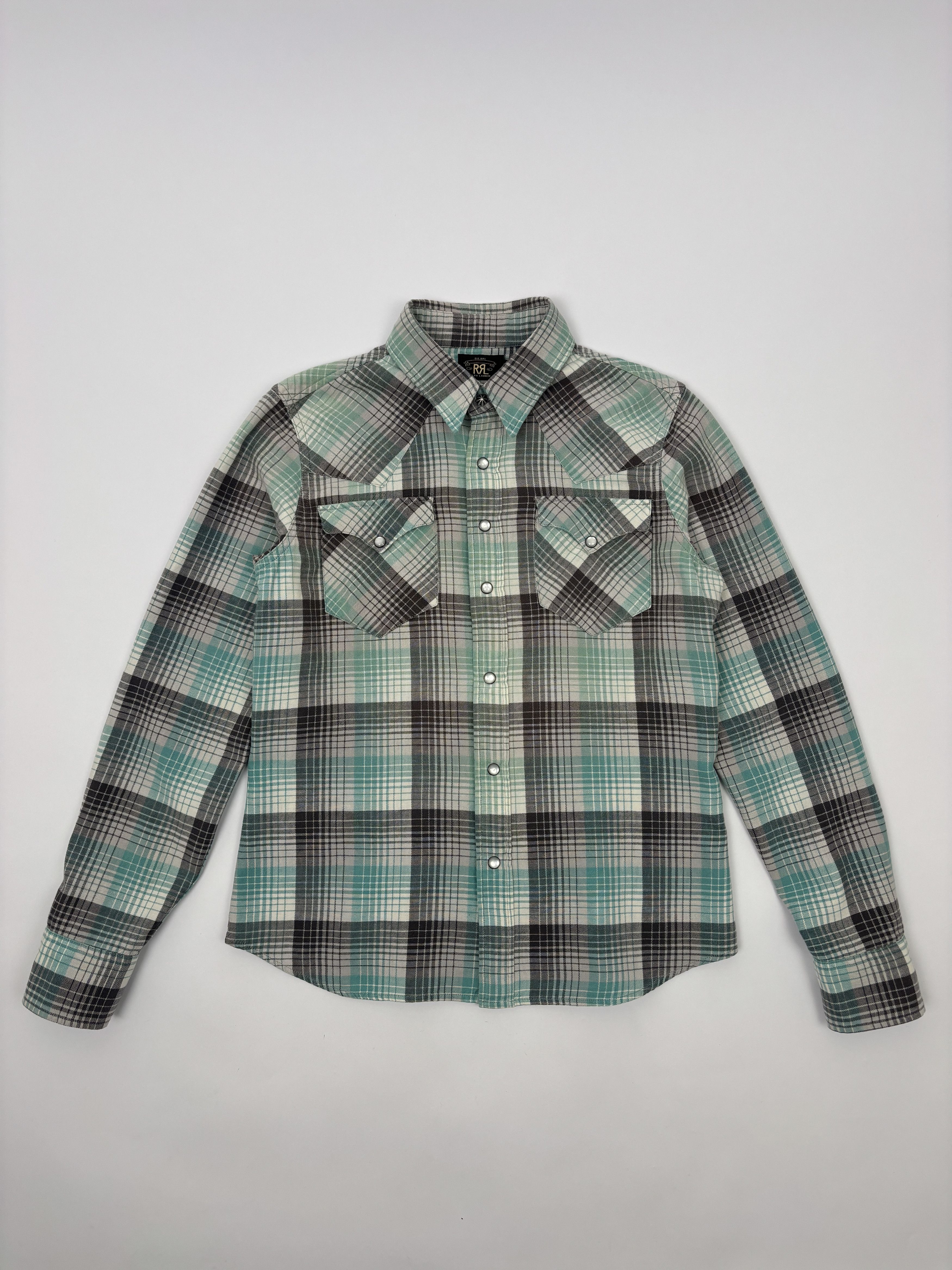 RRL Ralph Lauren RRL Women’s Western Shirt Cotton Plaid Size L / US 10 / IT 46 - 2 Thumbnail