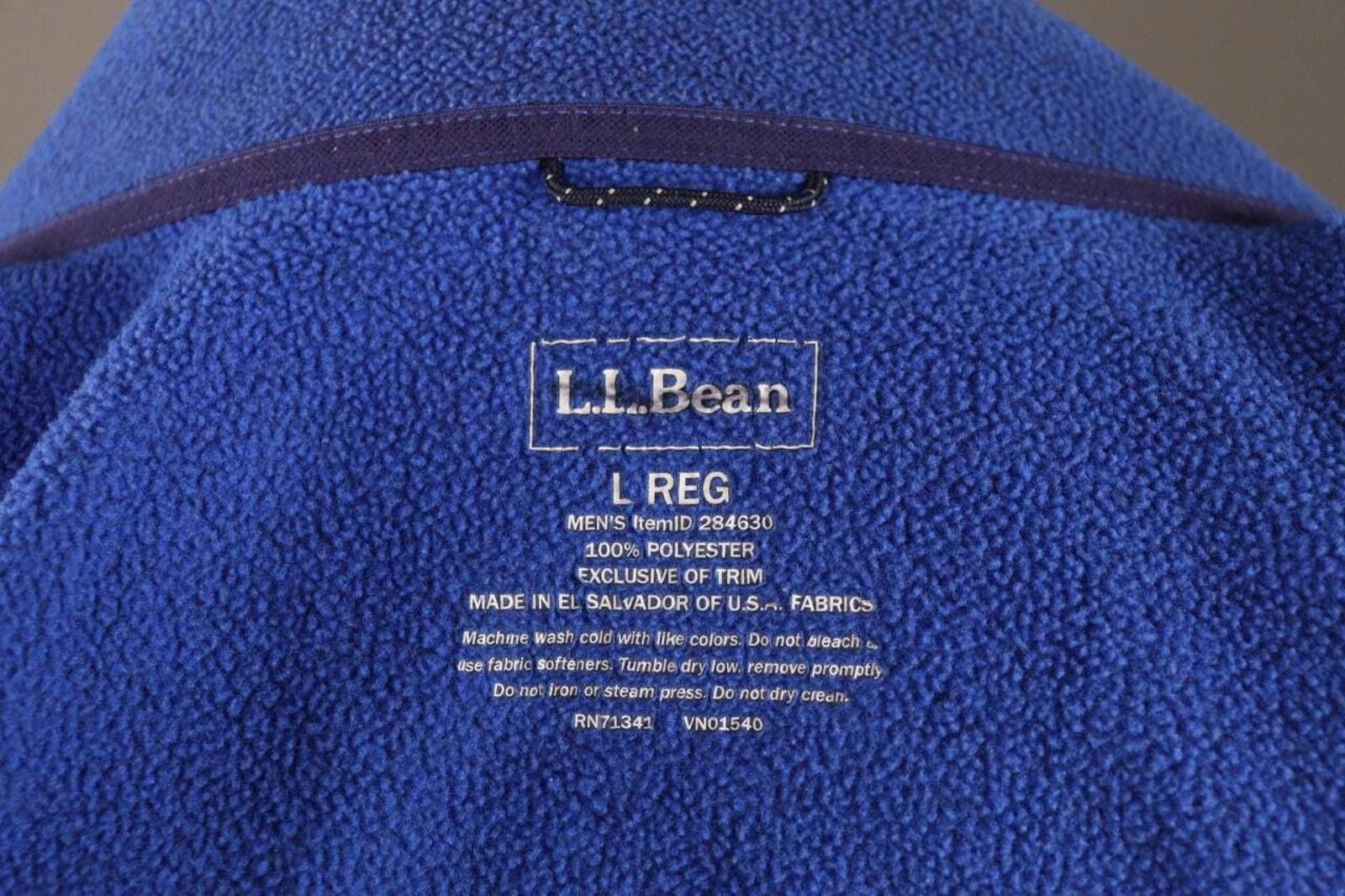 L.L. Bean Men L.L. Bean Blue Polartec Fleece Jacket Size L Size US L / EU 52-54 / 3 - 7 Thumbnail