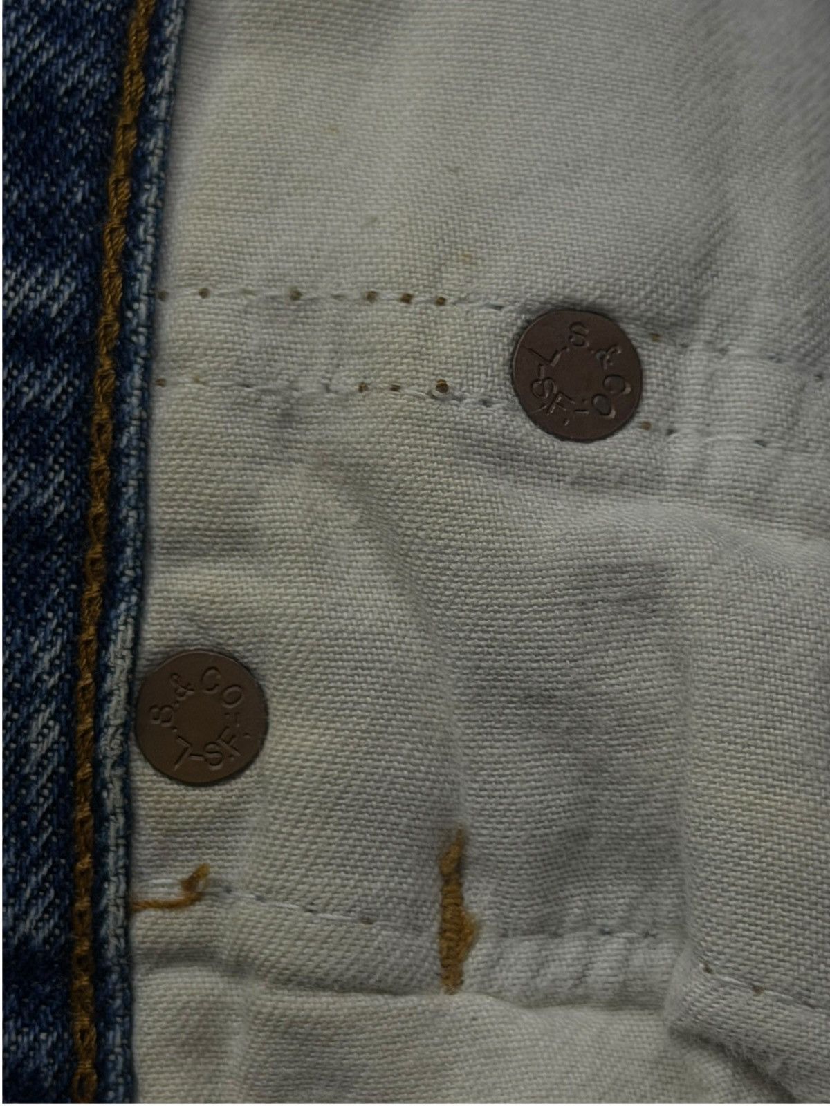 Levi's Vintage Clothing Vintage 90s Levi’s 502-XX Big E Talon Japan Selvedge Denim Size US 30 / EU 46 - 14 Thumbnail