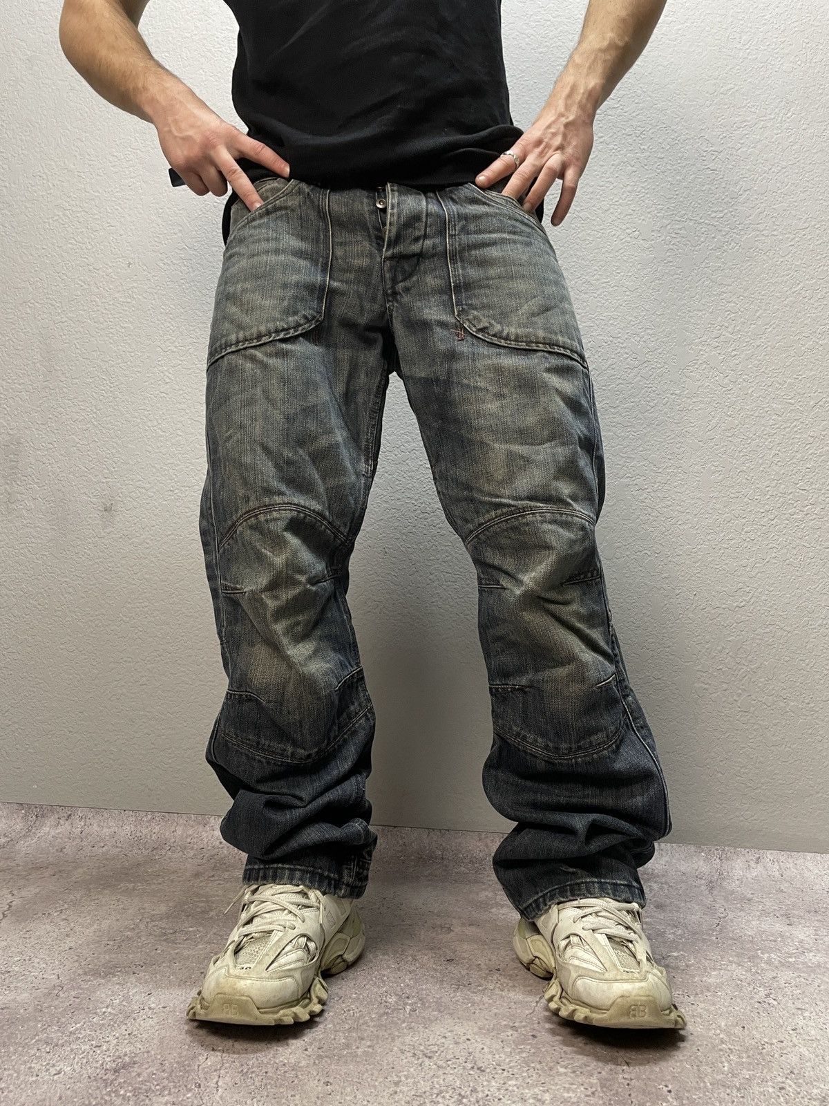 Other Vintage G-Star Raw Denim Jeans Embroidered Big Logo Y2K Size US 32 / EU 48 - 1 Thumbnail
