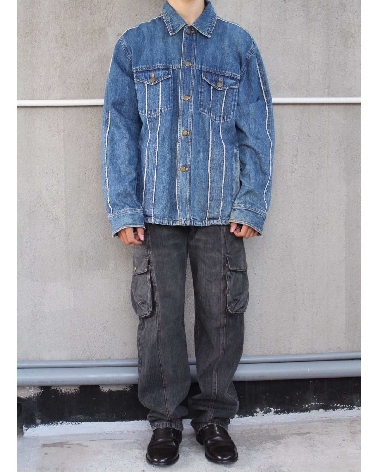 Tornado Mart SS2003 TORNADO MART BOXY DENIM JACKET Size US L / EU 52-54 / 3 - 4 Thumbnail