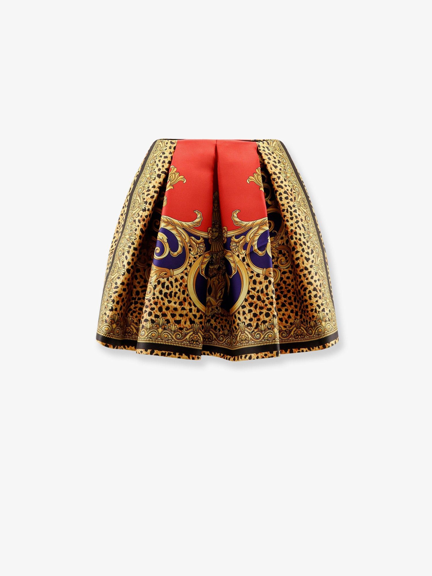Versace Cheetah Barocco Silk Duchesse Skirt Size 27" / US 4 / IT 40 - 1 Thumbnail