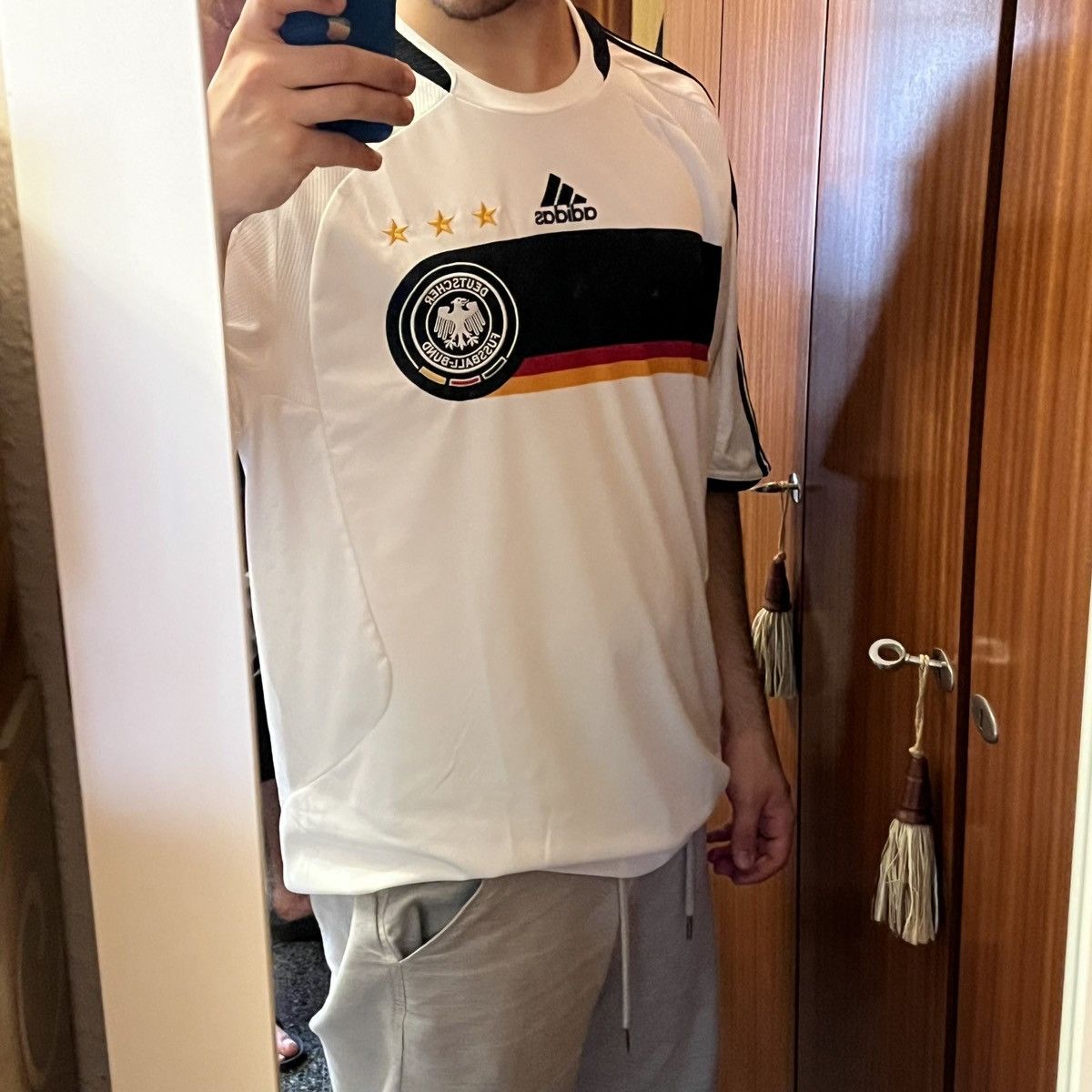Adidas Germany Euro 2008 Home Jersey Adidas Vintage Football Shirt Size US XL / EU 56 / 4 - 5 Thumbnail