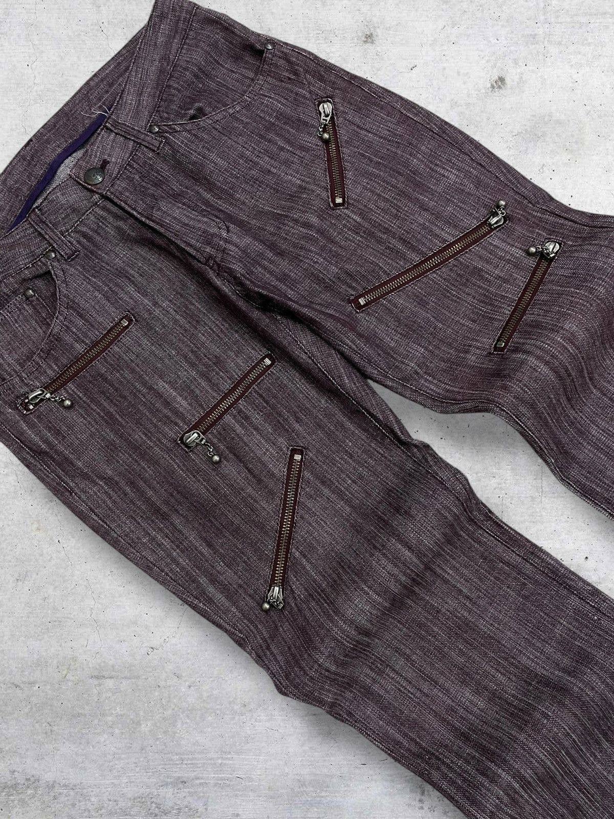 Japanese Brand CUSTOM CULTURE JAPAN DESIGNER 1990S PUNK MULTIZIP RARE DENIM Size US 30 / EU 46 - 5 Thumbnail
