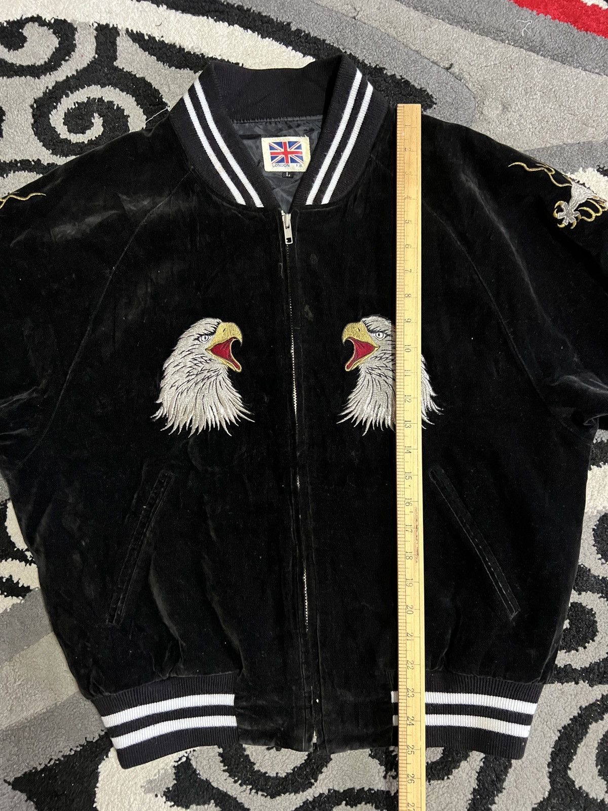 Japanese Brand 80s-90s Japan Yokosuka Eagle Dragon Velvet Sukajan Jacket Size US L / EU 52-54 / 3 - 13 Thumbnail