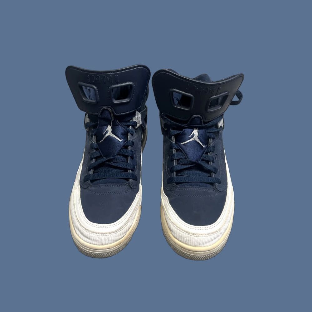 Jordan Brand VINTAGE Jordan Men Spizike 315371-406 Blue White Leather Synthetic Lace Up 12 Casual Mens Shoes Size US 11 / EU 44 - 1 Thumbnail