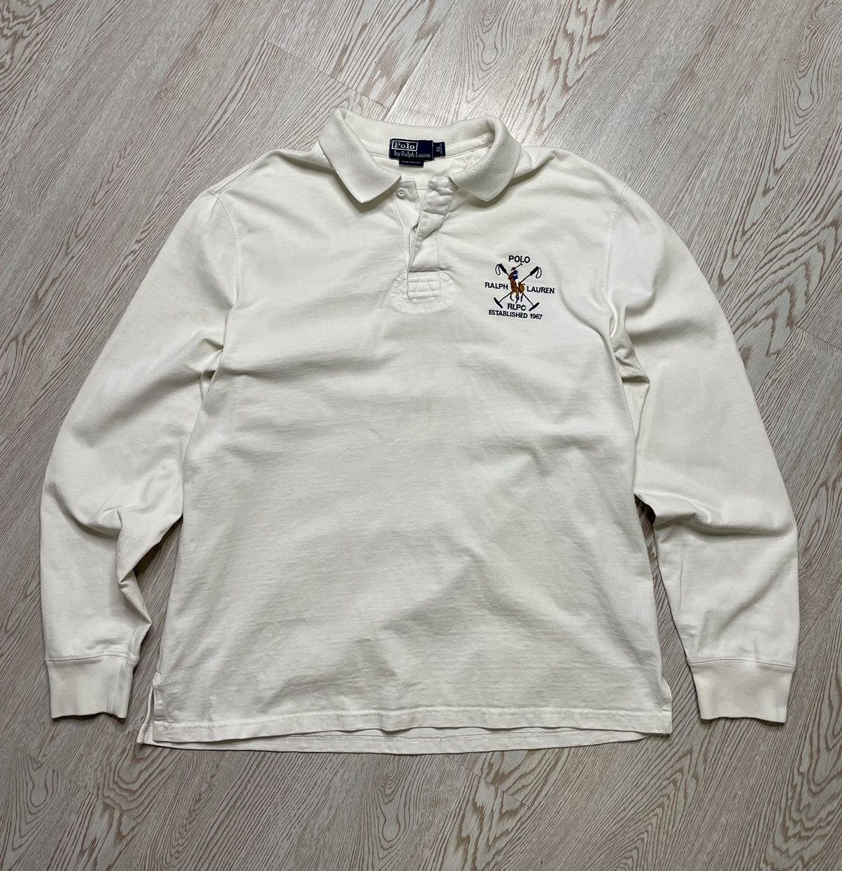 Polo Ralph Lauren Vintage Polo Ralph Lauren RLPC Big Logo Rugby Shirt Size US XL / EU 56 / 4 - 1 Thumbnail