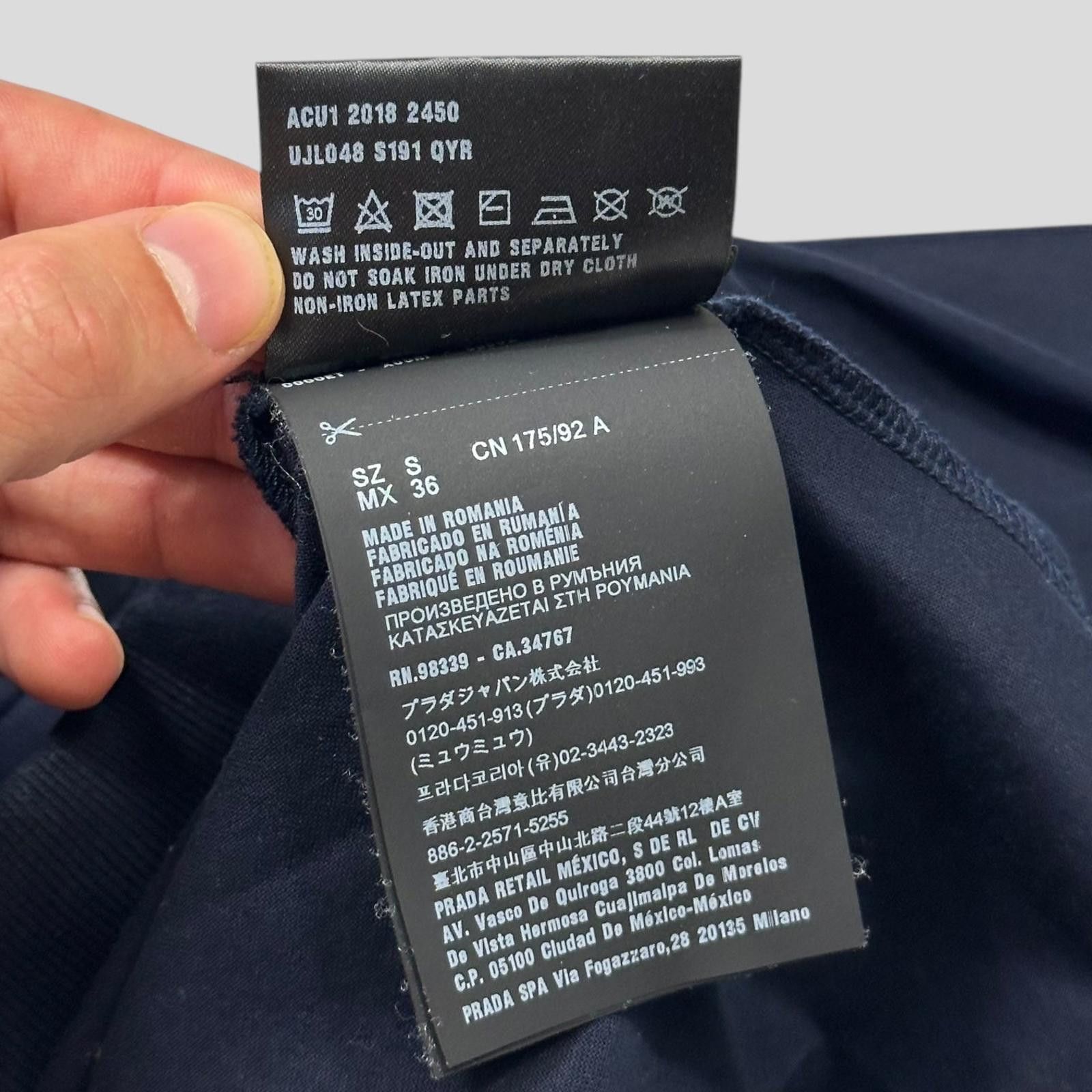 Prada Prada 2018 Rubber Triangle Logo Mock Neck Light Jumper - S Size US S / EU 44-46 / 1 - 5 Thumbnail