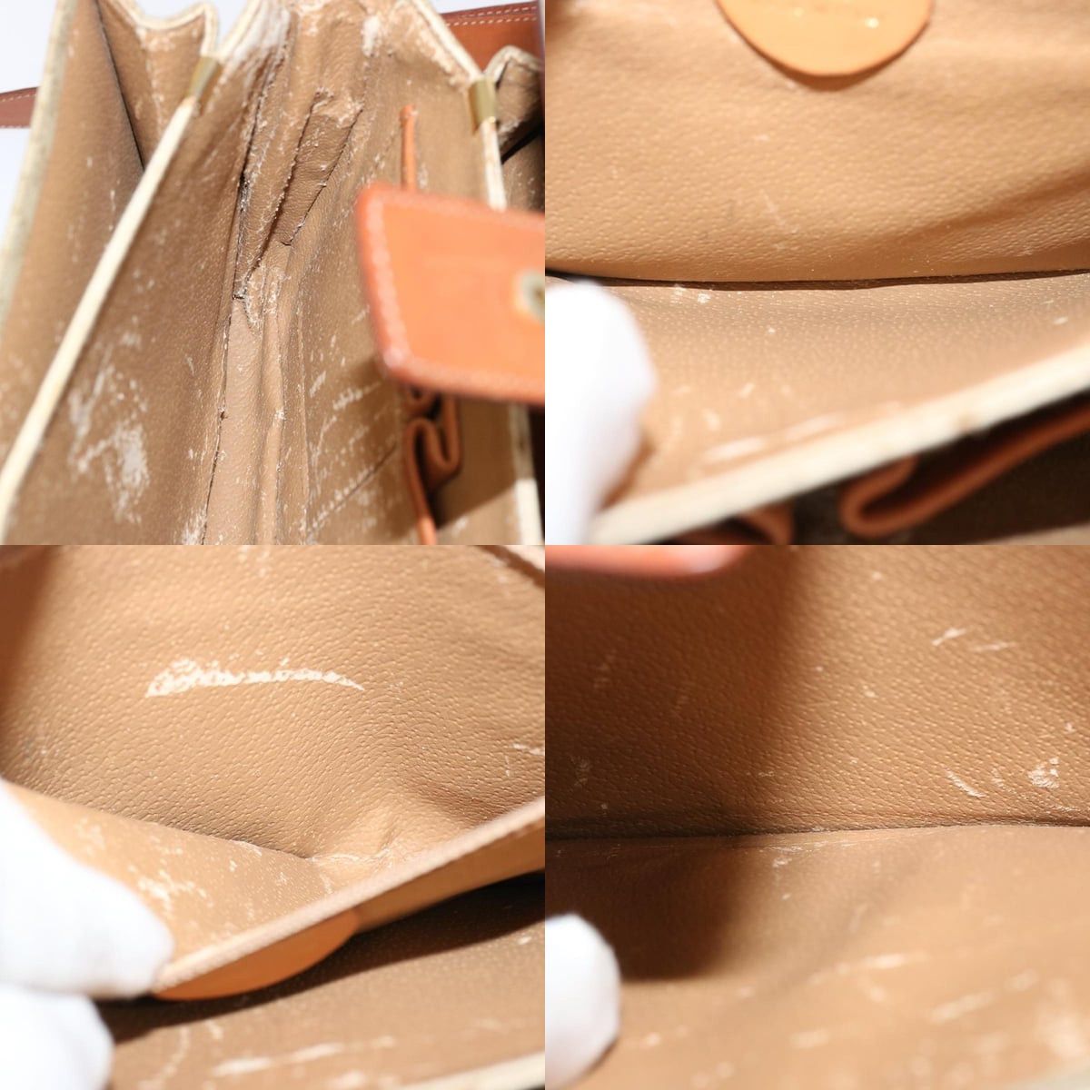 Celine CELINE Macadam Canvas Shoulder Bag Beige Size ONE SIZE - 12 Thumbnail