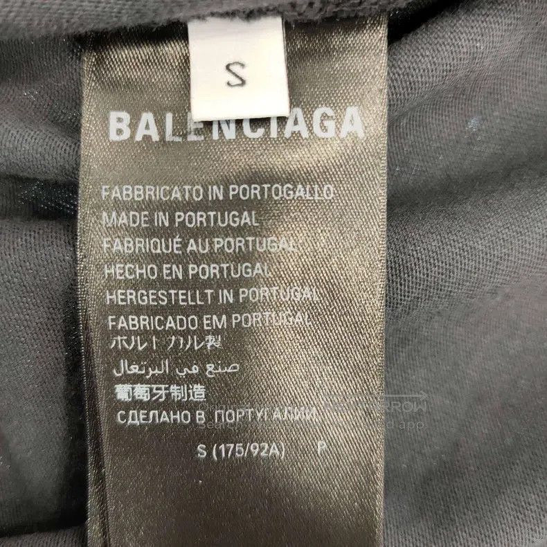 Balenciaga Black Tape Printed Short Sleeve T-Shirt
