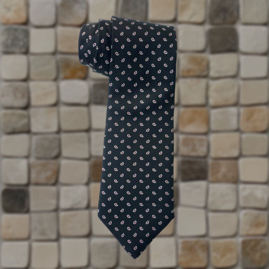 Vintage VINTAGE Men’s Cromley & Finch Luxury Silk Tie Paisley Handmade Size ONE SIZE - 1 Thumbnail