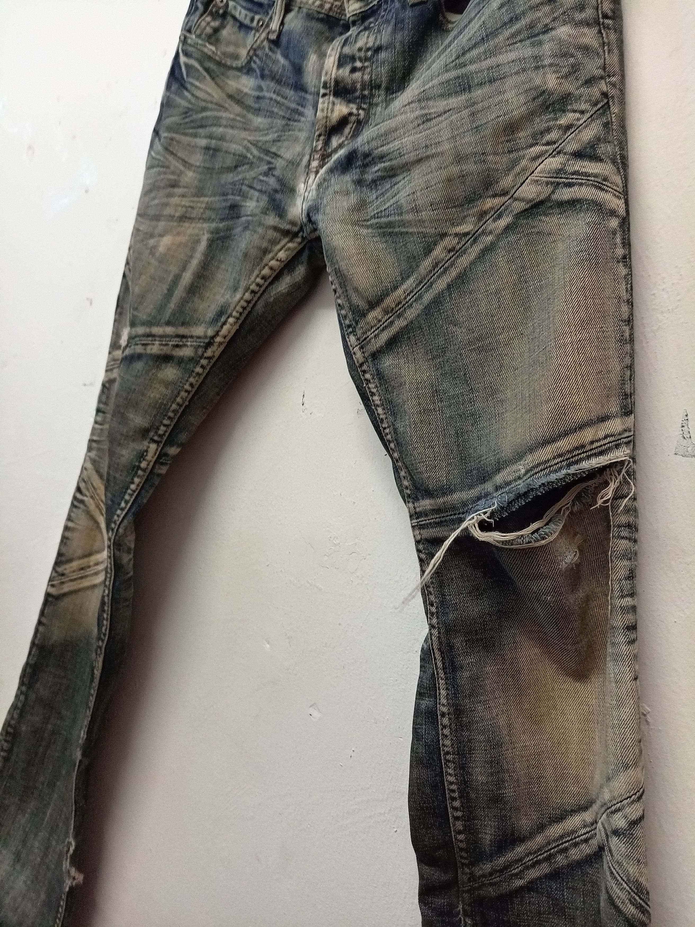 Japanese Brand EDGE RUPERT Distressed denim jeans Size US 30 / EU 46 - 6 Thumbnail