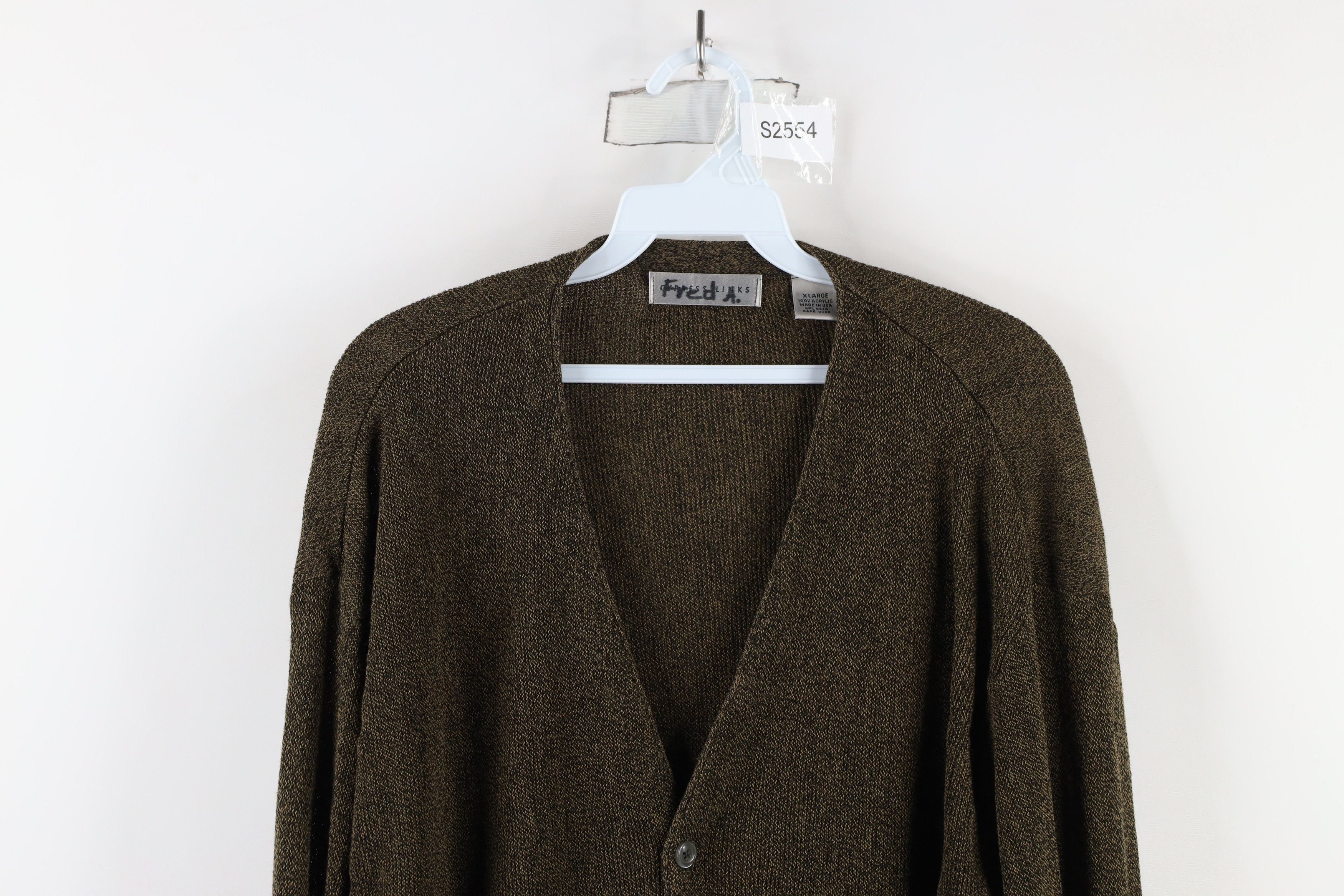 Vintage Vintage 90s Streetwear Cardigan Sweater Heather Brown USA Size US XL / EU 56 / 4 - 2 Thumbnail