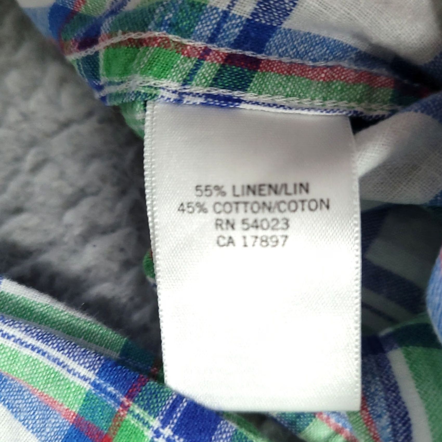 Banana Republic Banana Republic Mens Button-Down Shirt L Plaid Linen Cotton Blend Green Blue Long Sleeve Button-Up Casual Shirt Menswear Size US L / EU 52-54 / 3 - 4 Thumbnail