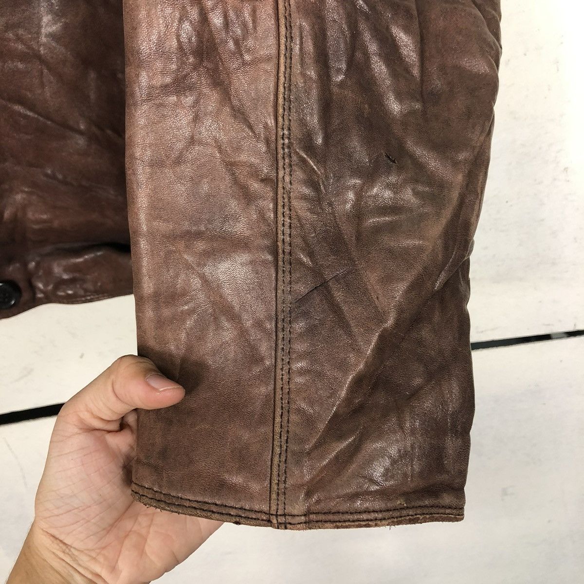 Japanese Brand 🔥VTG BIKER LEATHER JACKET GICOLL FUR COLLAR 14th ADDICTION Size US M / EU 48-50 / 2 - 17 Thumbnail