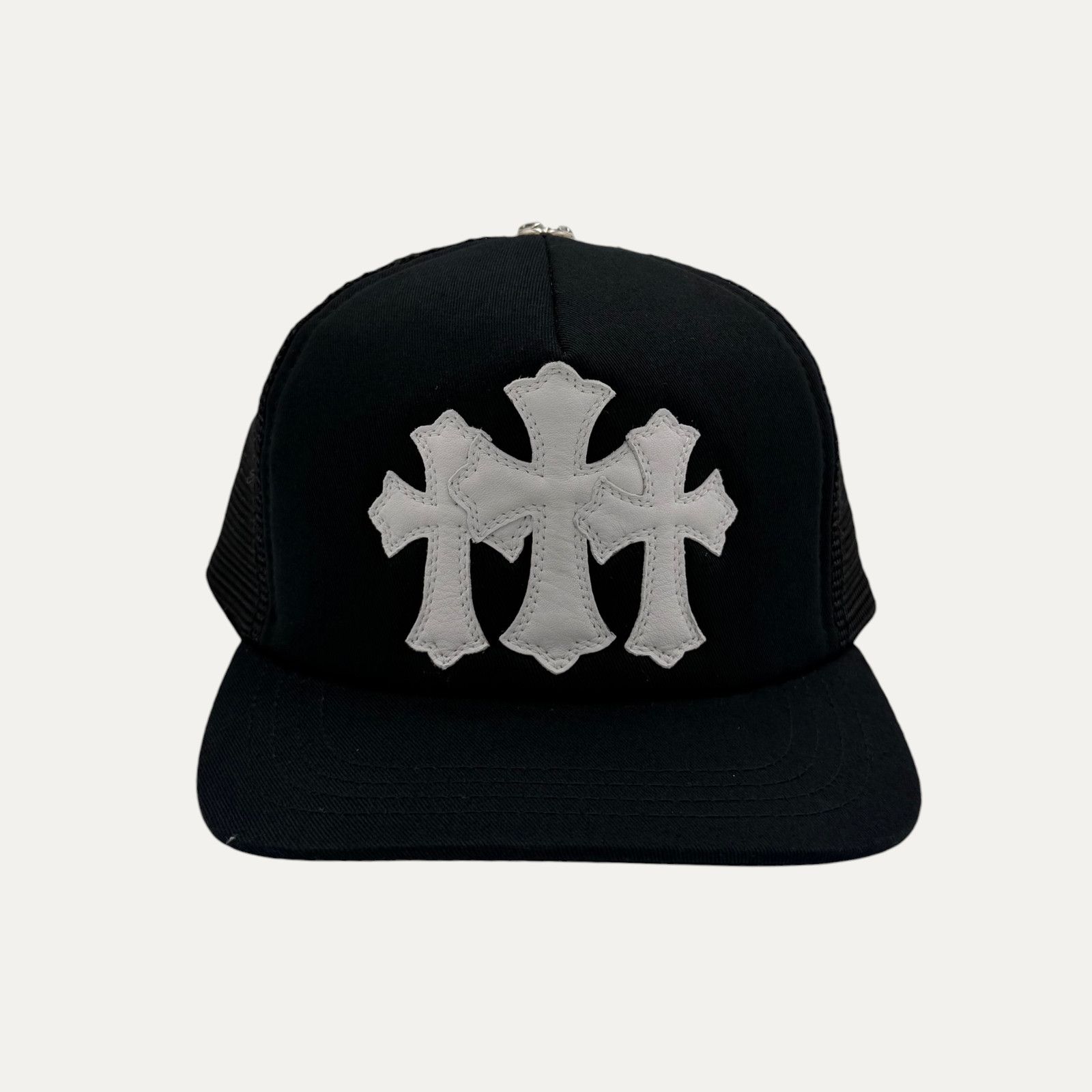 Chrome Hearts Chrome Hearts Triple Cross White Patch Trucker Hat Size ONE SIZE - 1 Thumbnail