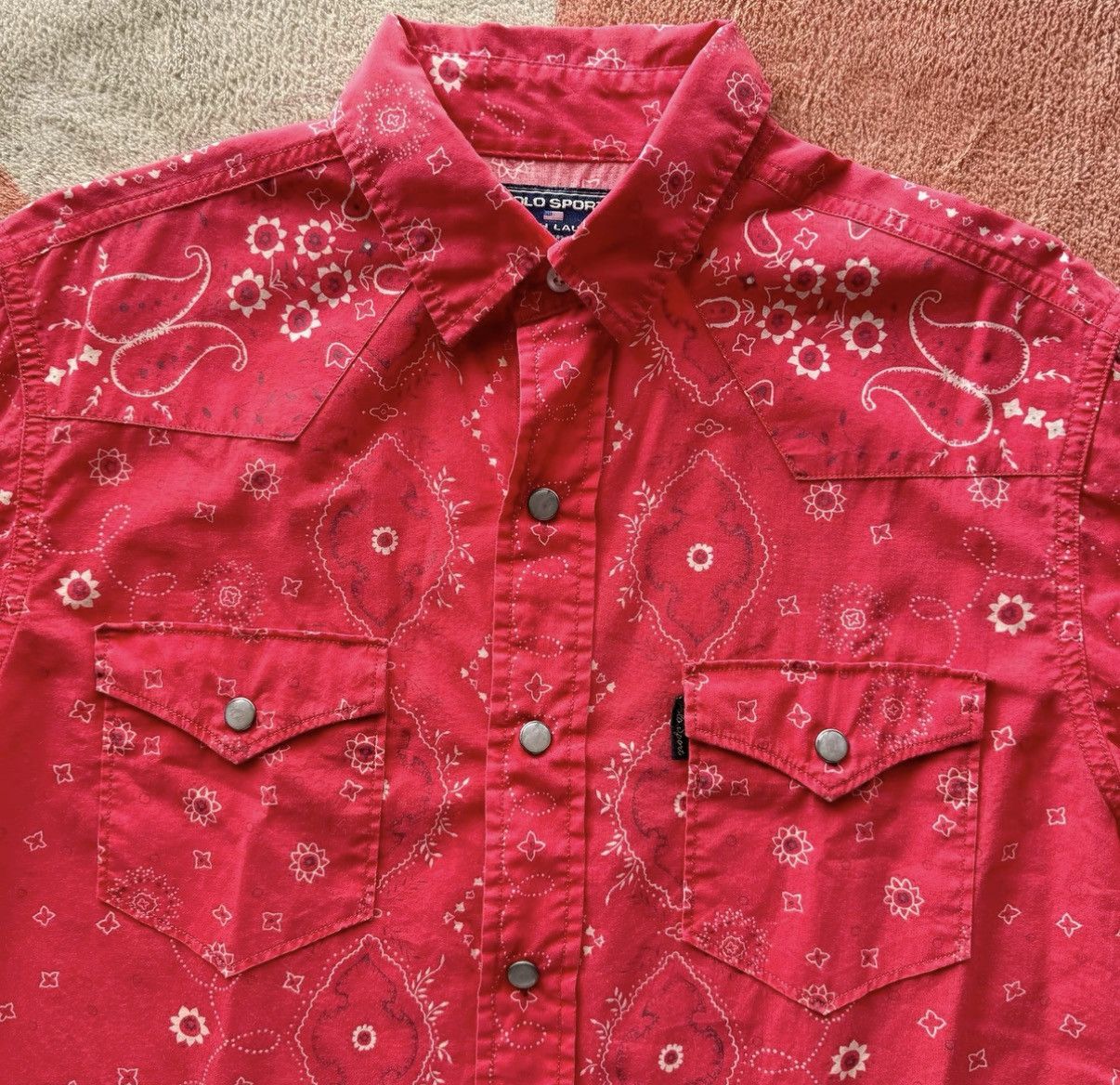 Polo Ralph Lauren Ralph Lauren Polo Sport Red Paisley Shirt K22 Size US S / EU 44-46 / 1 - 2 Thumbnail