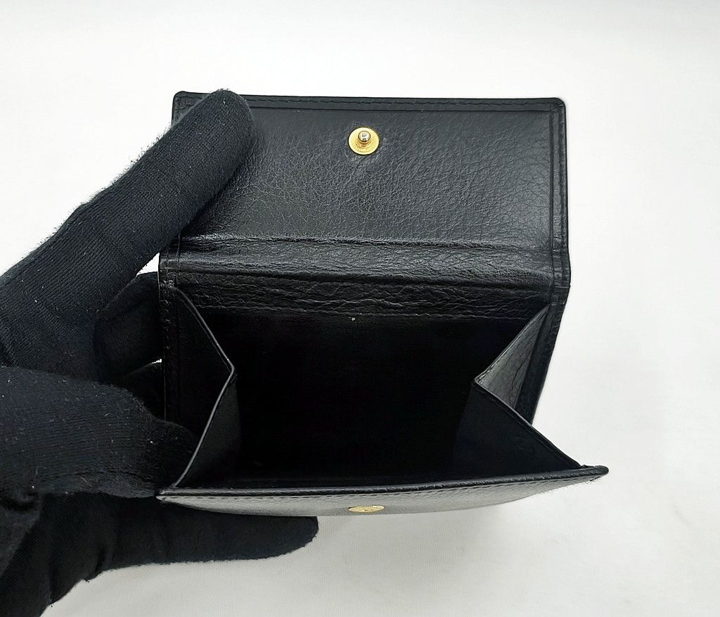 Dior authentic CHRISTIAN DIOR vintage full leather short wallet Size ONE SIZE - 6 Thumbnail