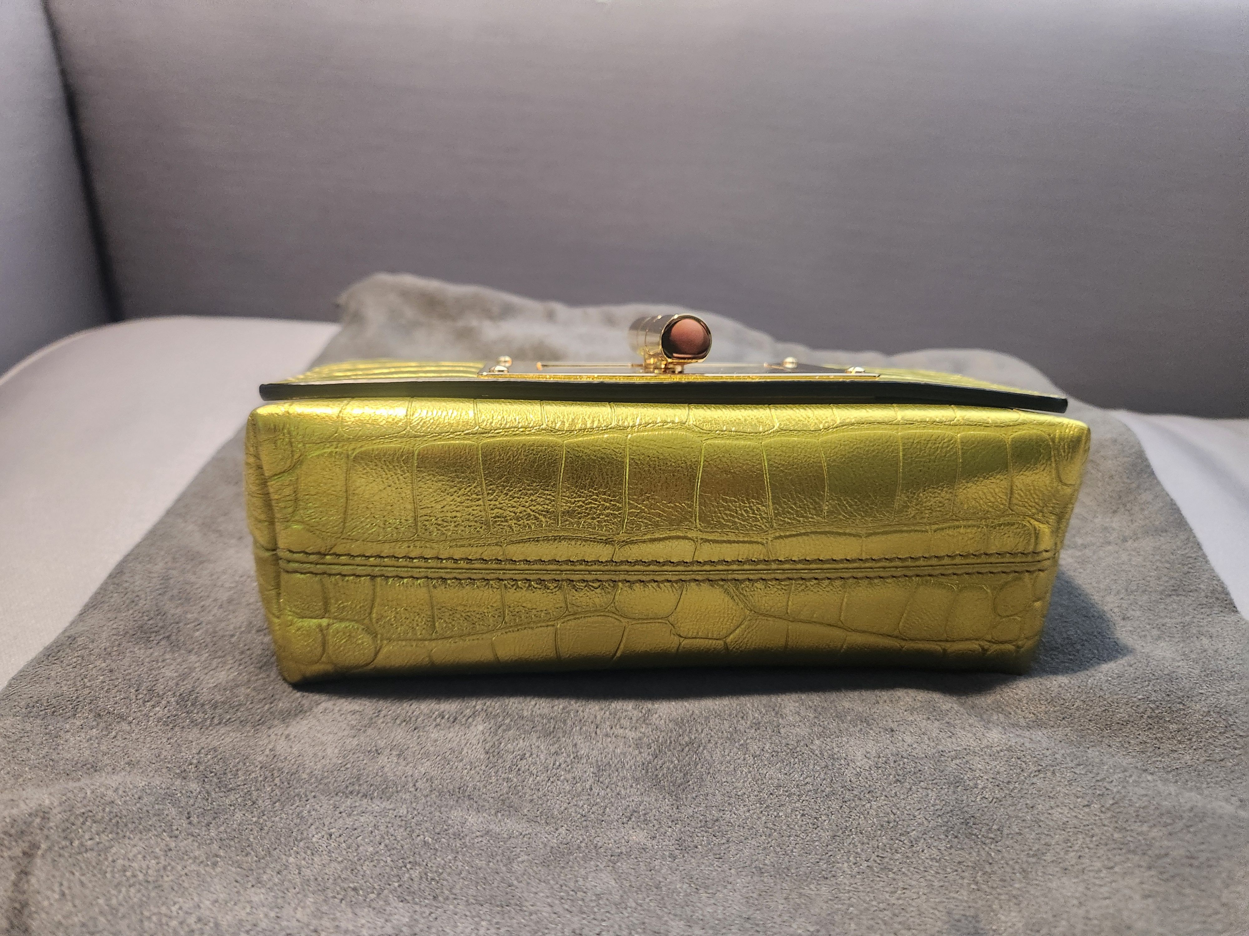 Tom Ford Metallic Stamped Croc Natalia Mini Shoulder Bag Size ONE SIZE - 3 Thumbnail