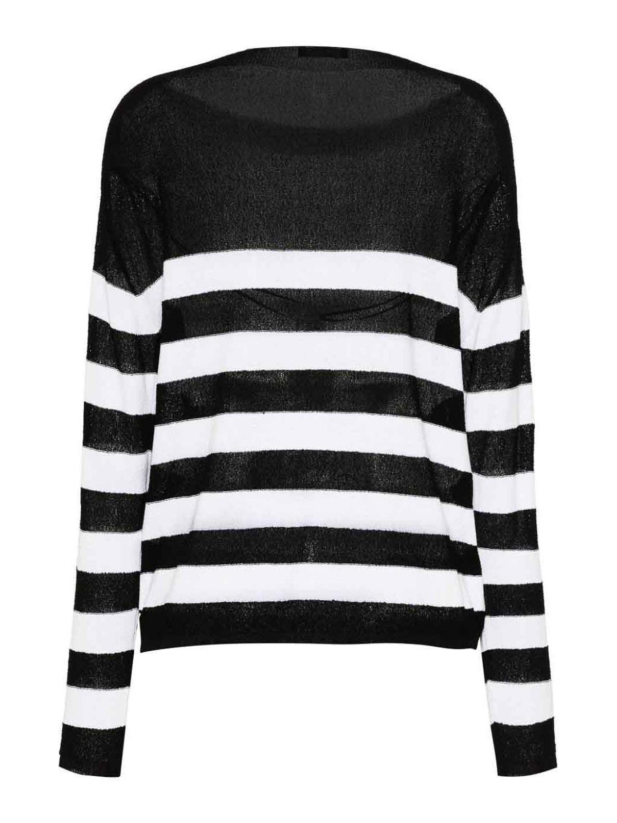 Balmain o1y0625 Sweater in Black/White Size S / US 4 / IT 40 - 2 Thumbnail