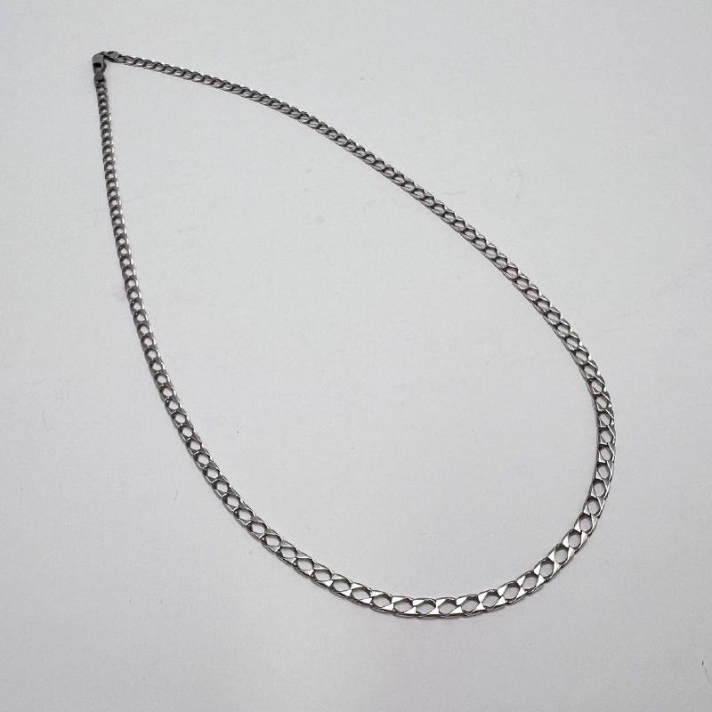 Sterling Silver Vintage Sterling Silver 925 Curb Chain Necklace 50cm 8.9g Size ONE SIZE - 3 Thumbnail