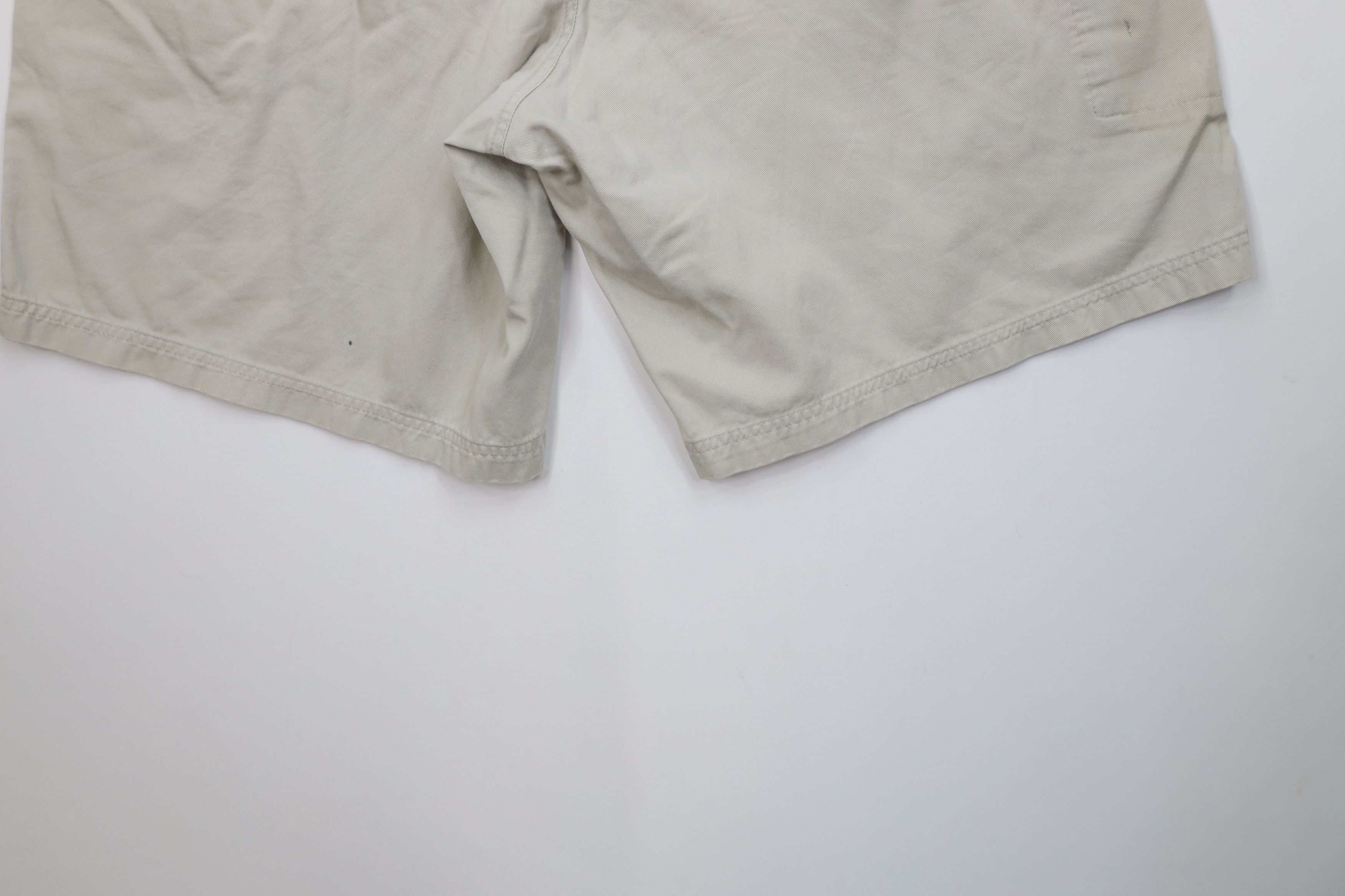 Nike Vintage Nike Spell Out Above Knee Shorts Beige Cotton Size US 34 / EU 50 - 12 Thumbnail