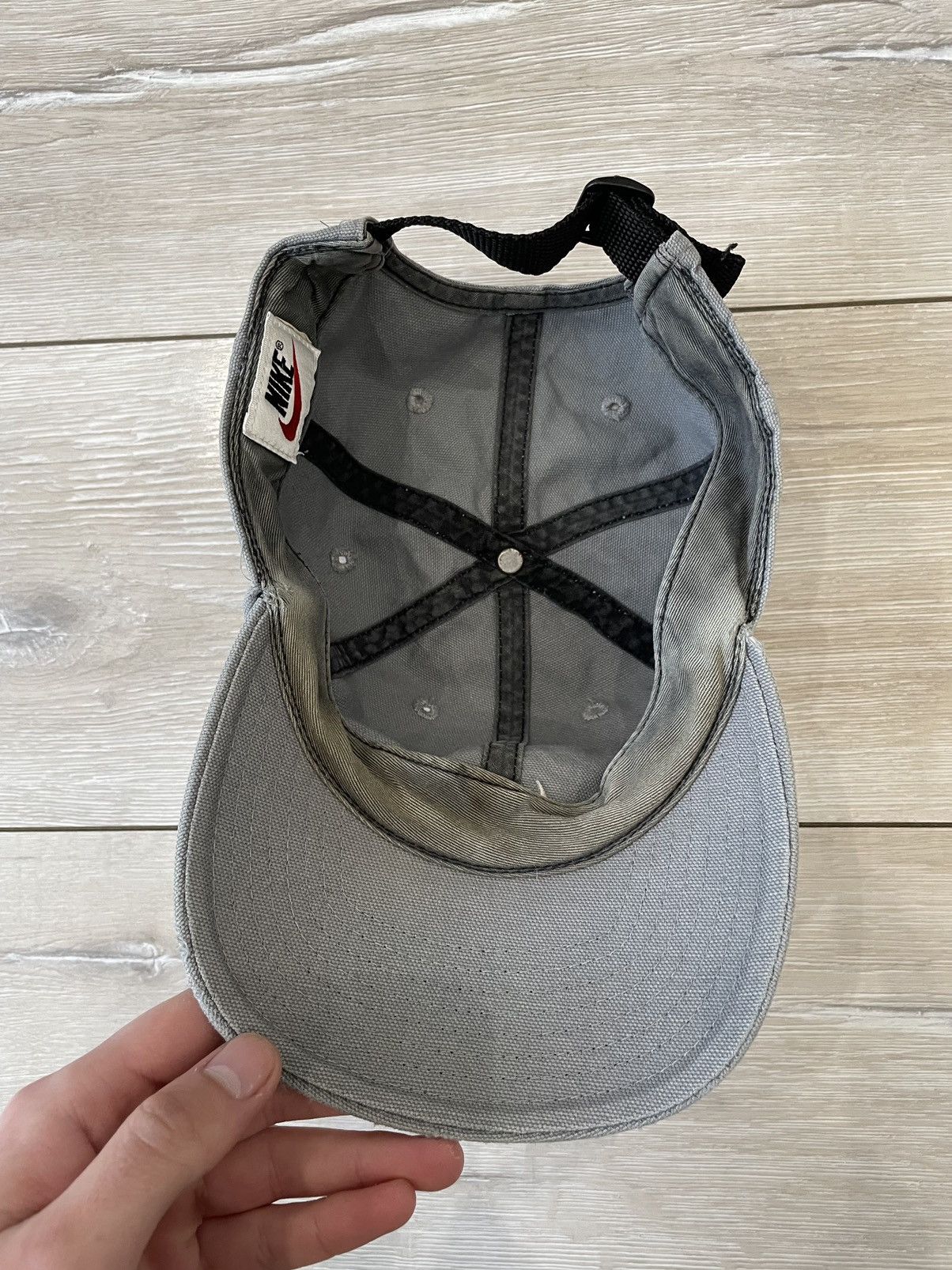 Nike × Vintage Vintage hype streetwear Nike Swoosh logo cap distressed Size ONE SIZE - 7 Thumbnail