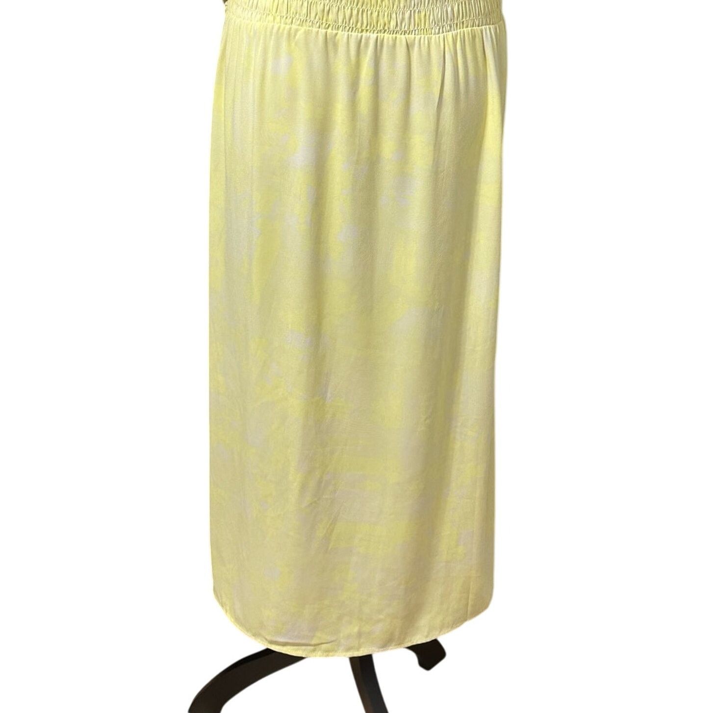 Other Open Edit Smocked A-Line Dress Puff Sleeve Floral Yellow L Size L / US 10 / IT 46 - 8 Thumbnail